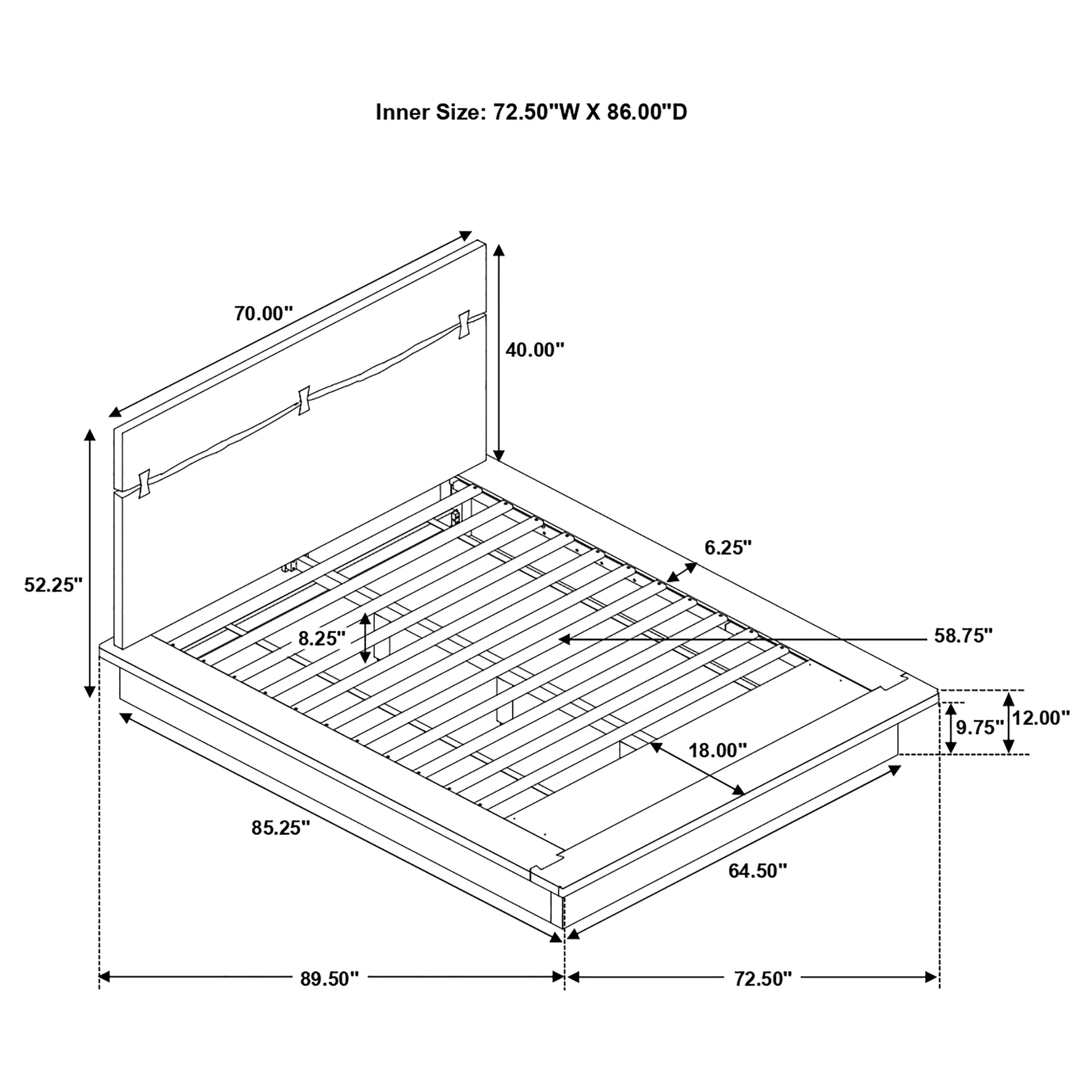 Winslow Wood Panel Bed Smokey Walnut and Coffee Bean - Image 13