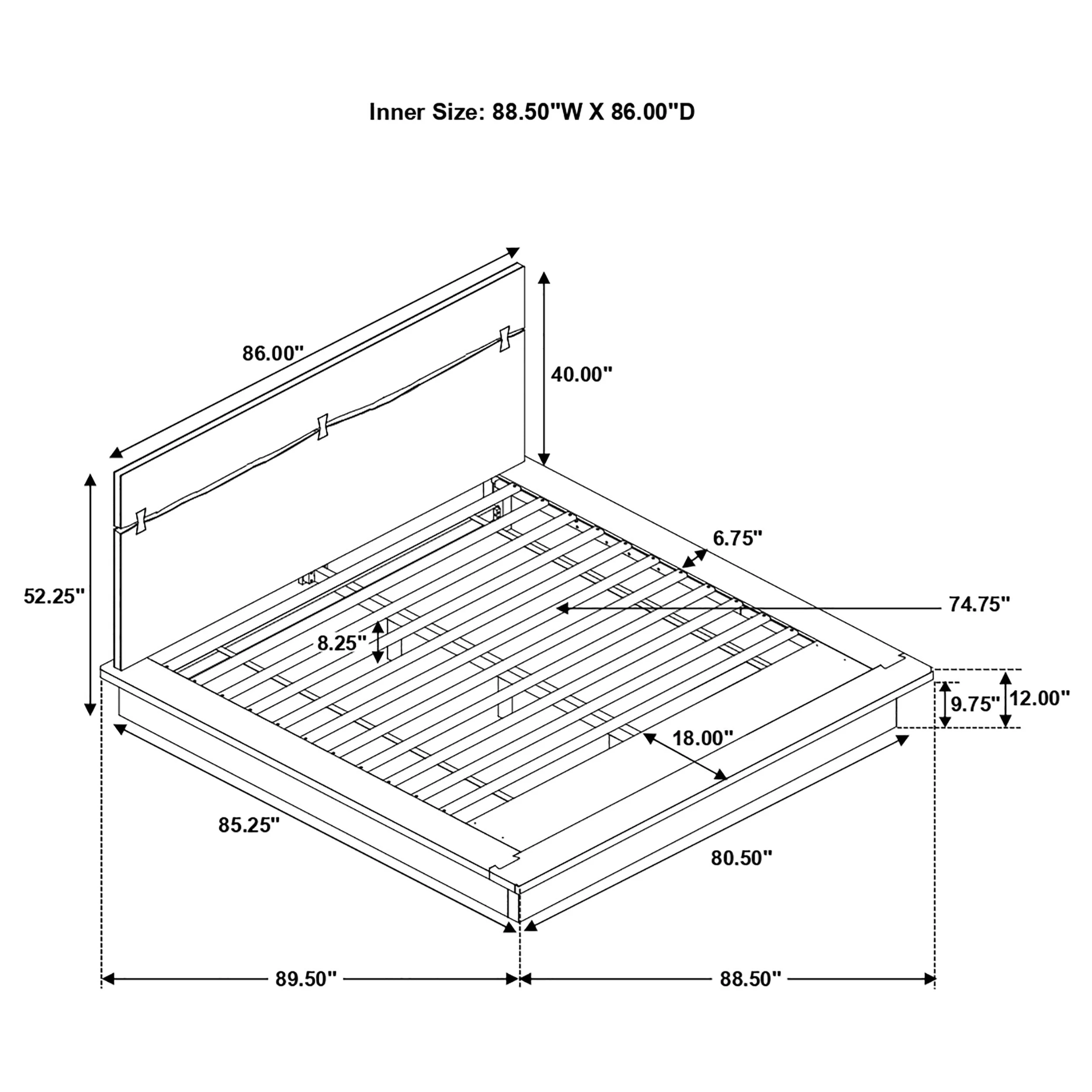 Winslow Wood Panel Bed Smokey Walnut and Coffee Bean - Image 14