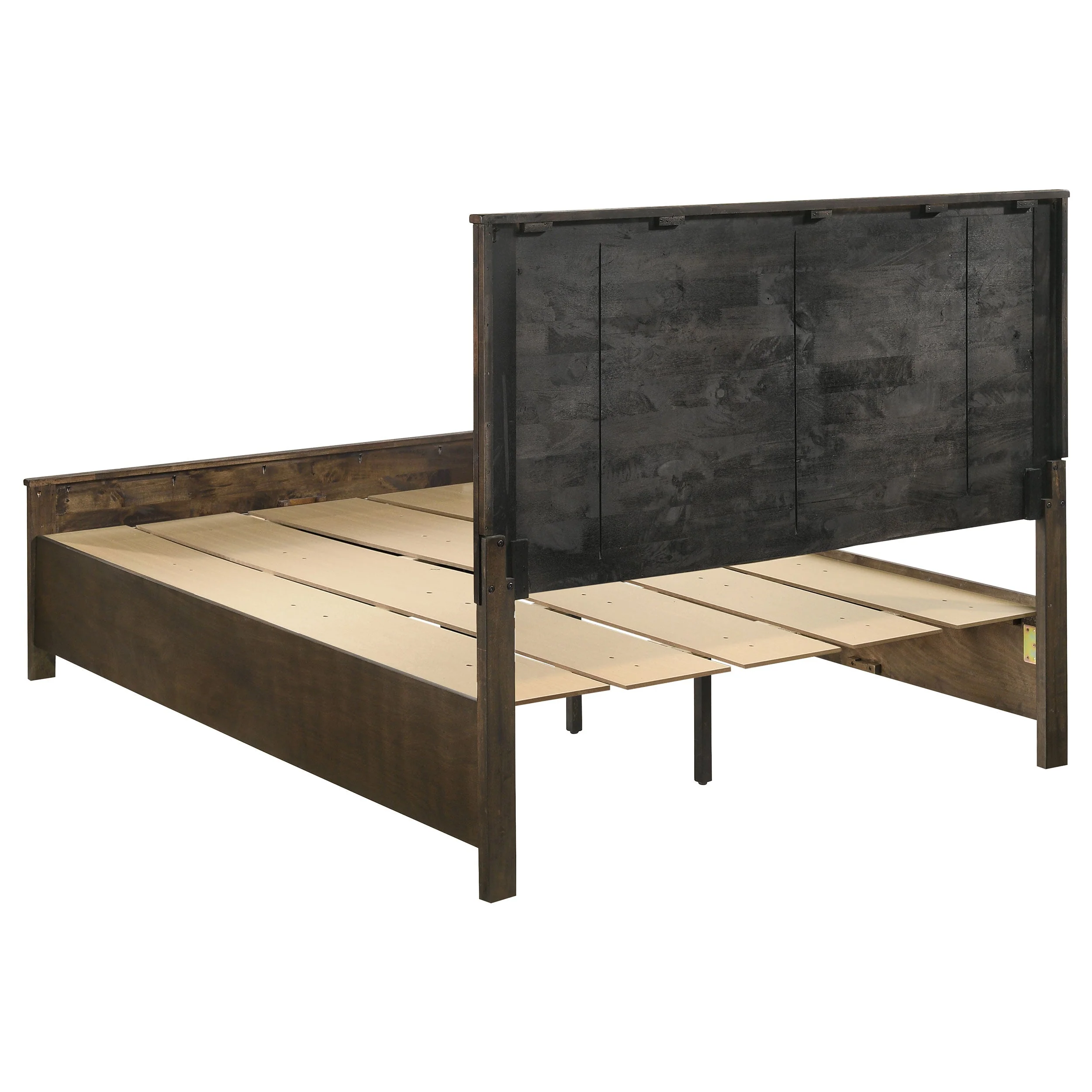 Woodmont Wood Storage Panel Bed Rustic Golden Brown - Image 16