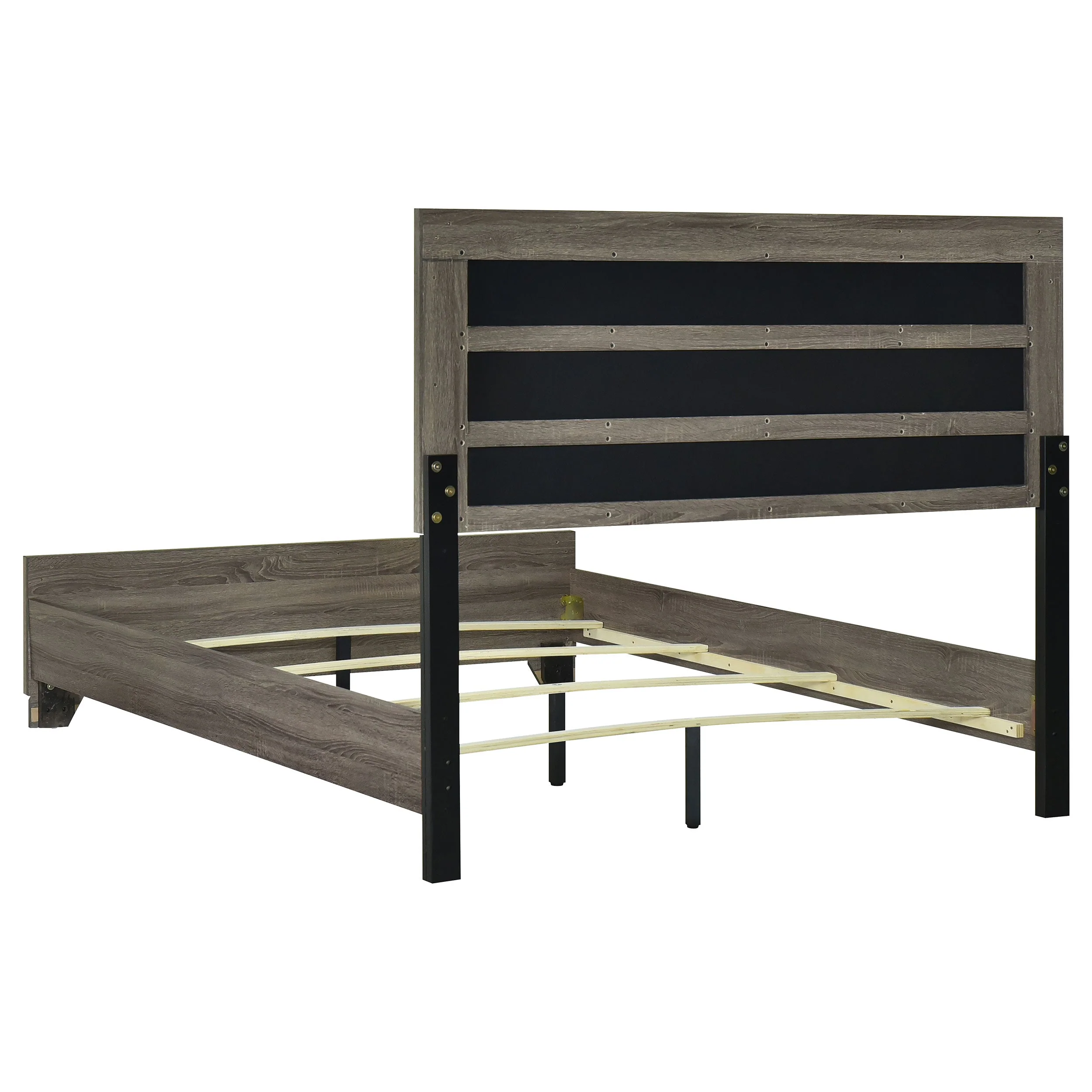 Wright 52-inch Upholstered Bed Brown Oak - Image 13
