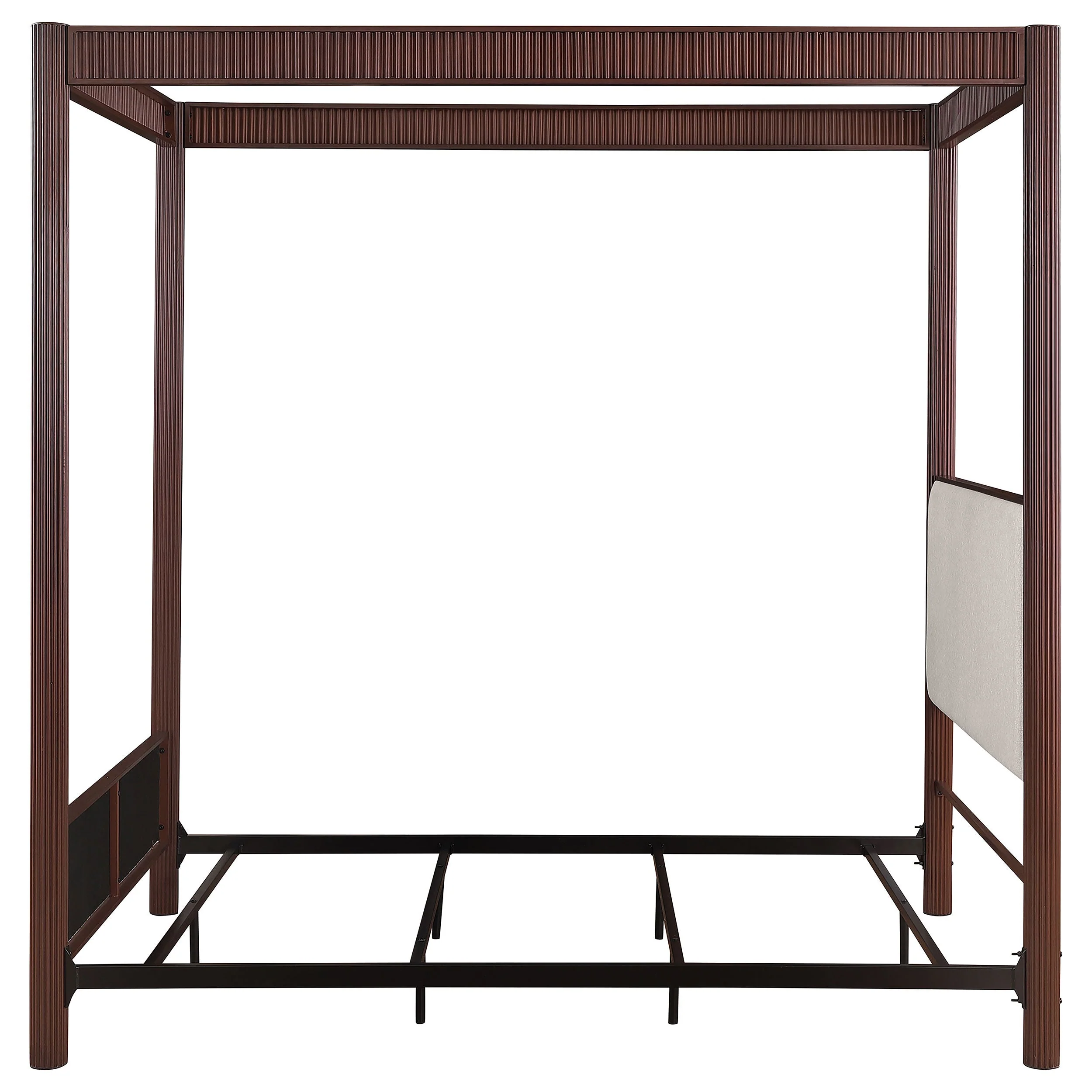 Zimmerlee 89-inch Metal Canopy Bed Rust Brown - Image 11