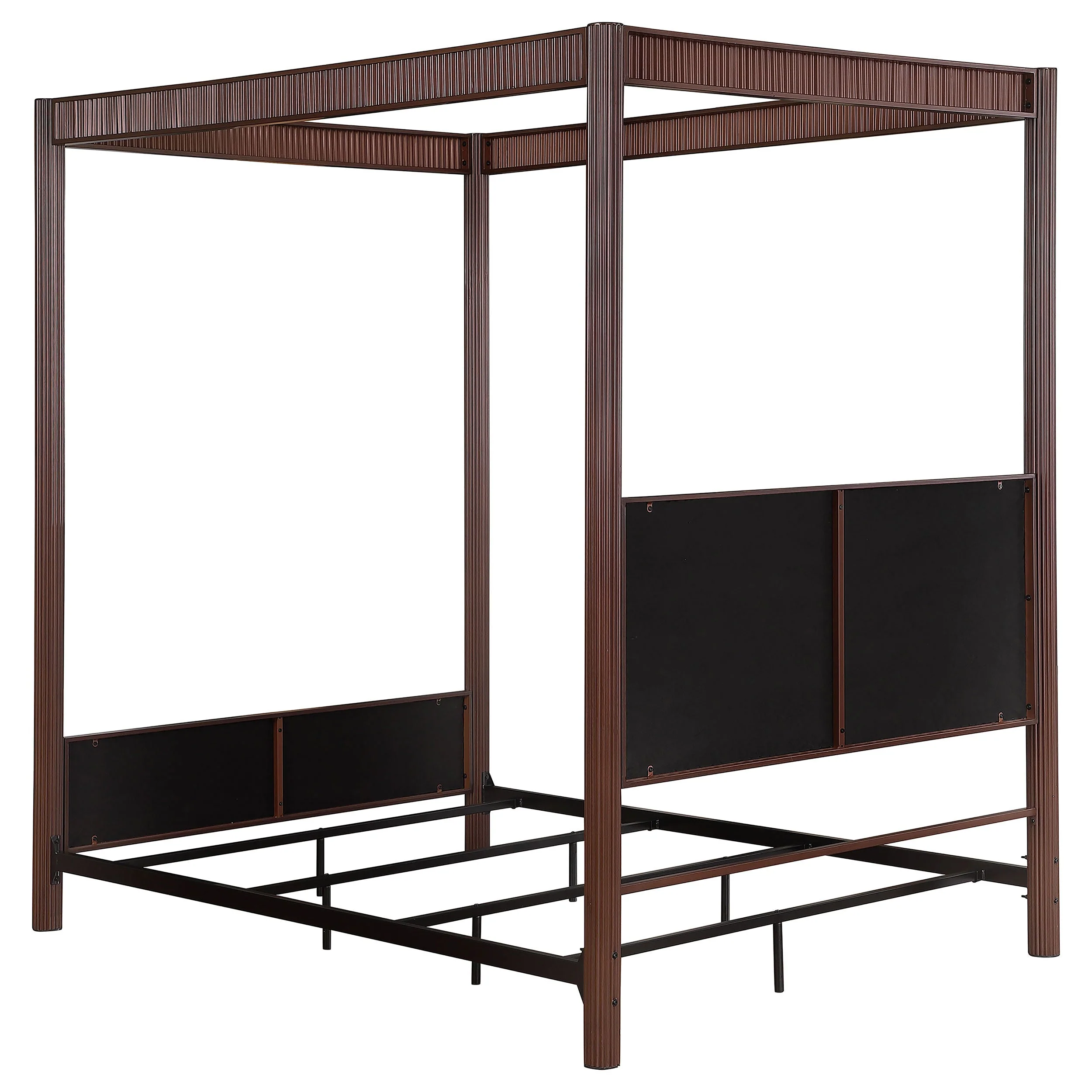 Zimmerlee 89-inch Metal Canopy Bed Rust Brown - Image 13
