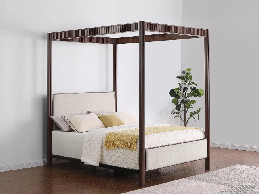Zimmerlee 89-inch Metal Canopy Bed Rust Brown - Image 2