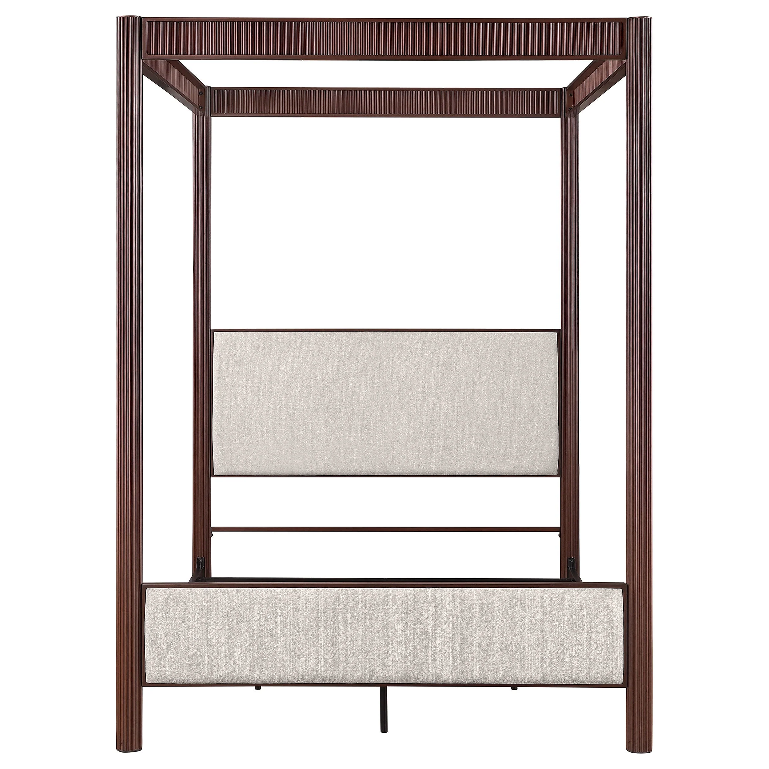Zimmerlee 89-inch Metal Canopy Bed Rust Brown - Image 7