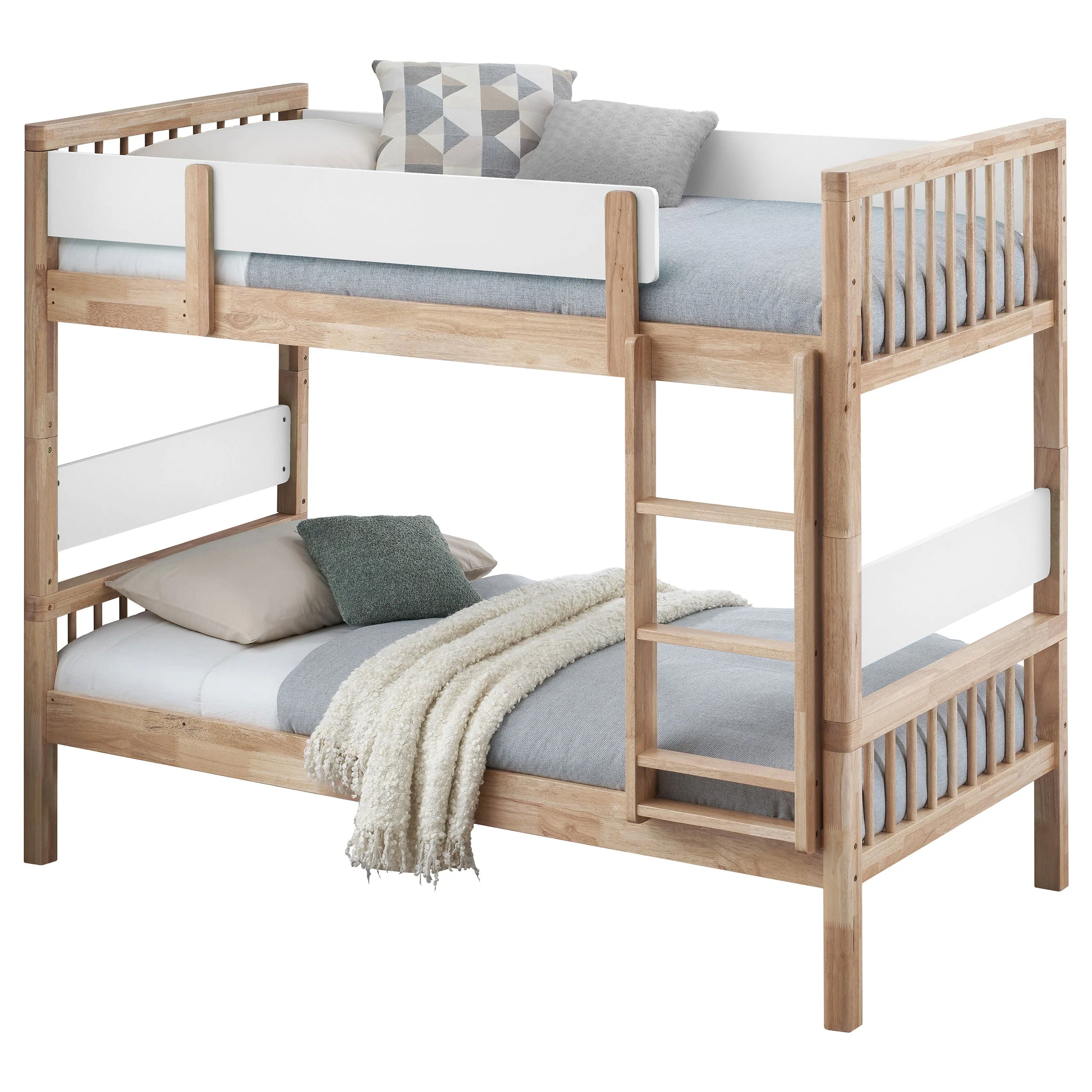 Dakota Wood Twin Over Twin Bunk Bed Natural - Image 4