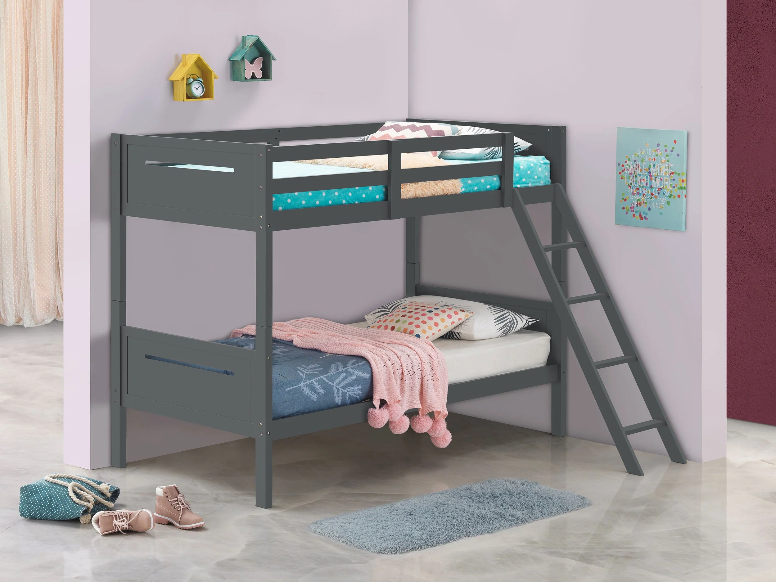 Littleton Wood Twin Over Twin Bunk Bed Espresso - Image 16