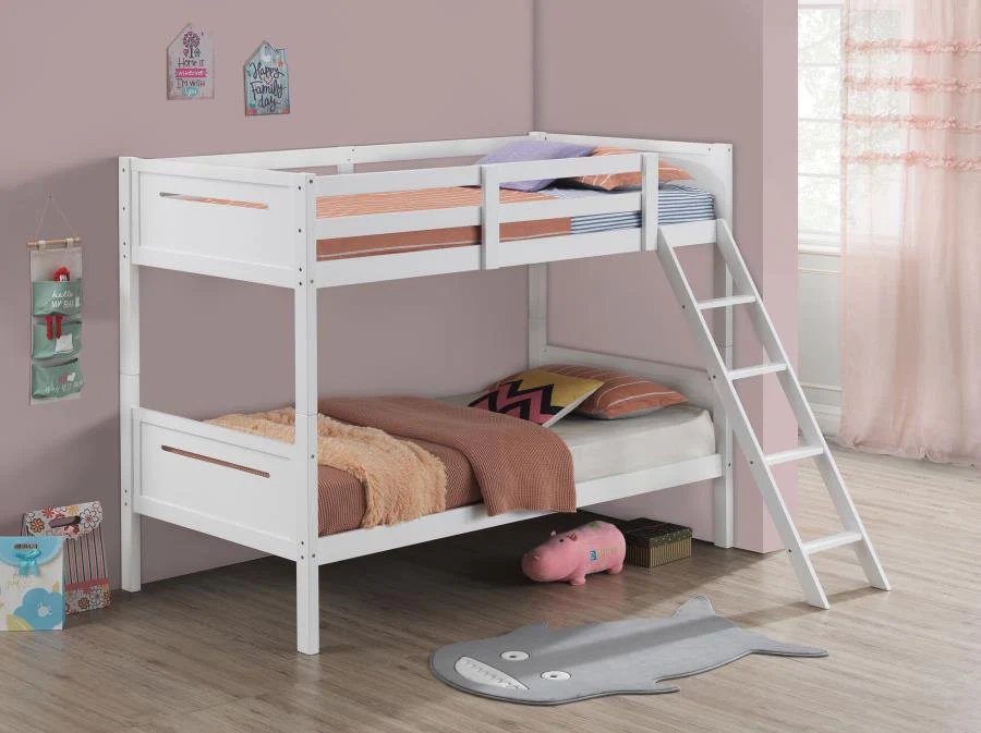 Littleton Wood Twin Over Twin Bunk Bed Espresso - Image 4