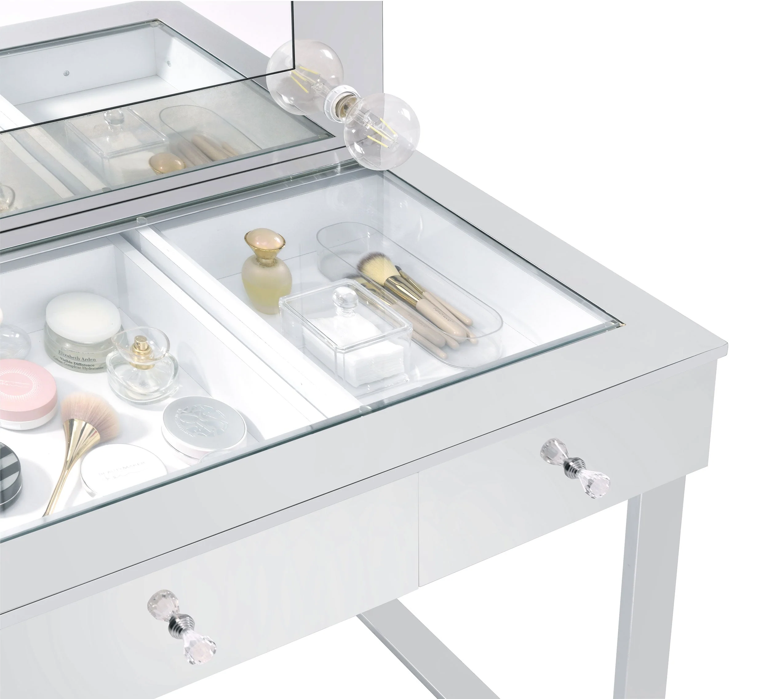 Umbridge 3-drawer Vanity Set with Lighting Chrome and White - Image 6