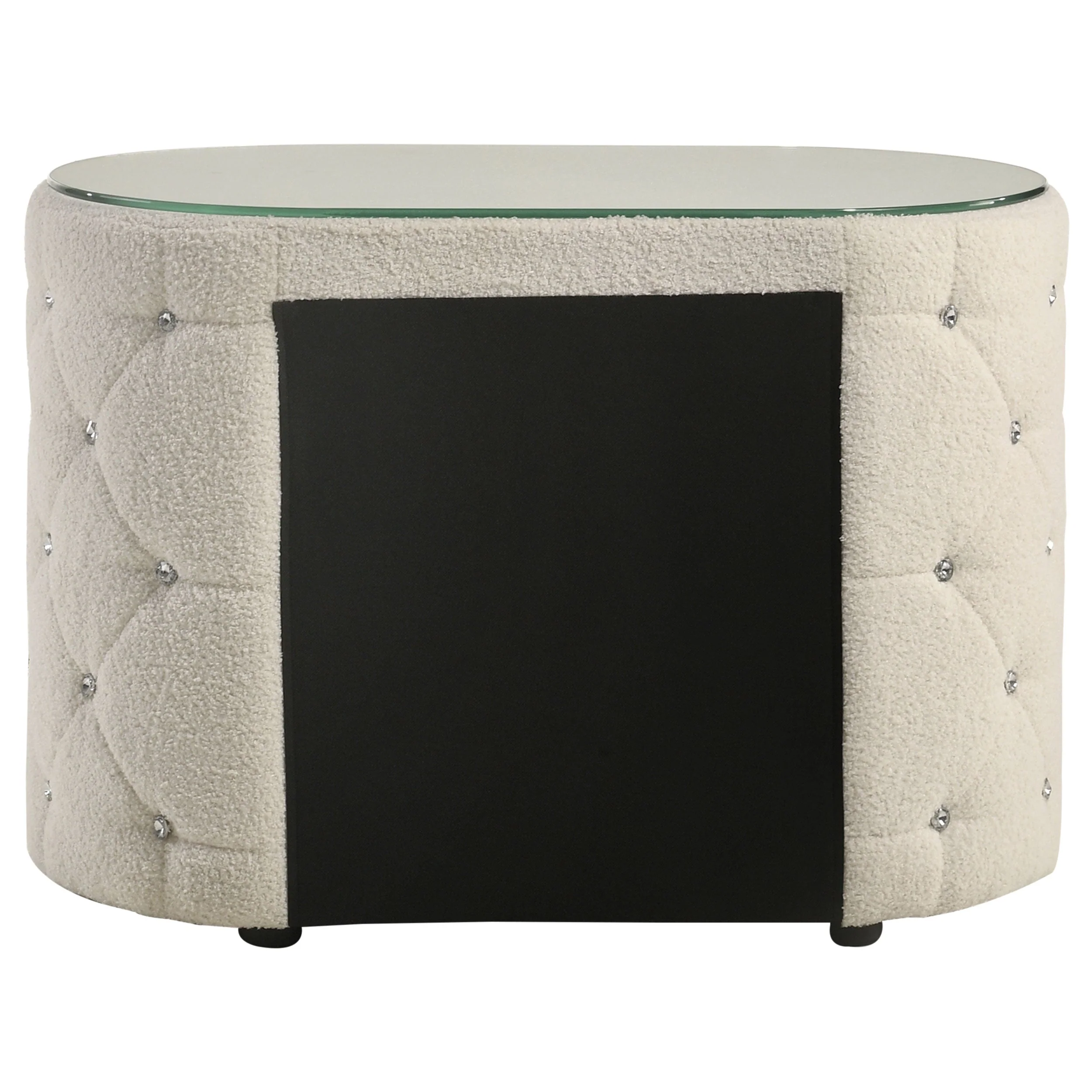 Sonya 2-drawer Upholstered Nightstand Bedside Table Ivory - Image 8