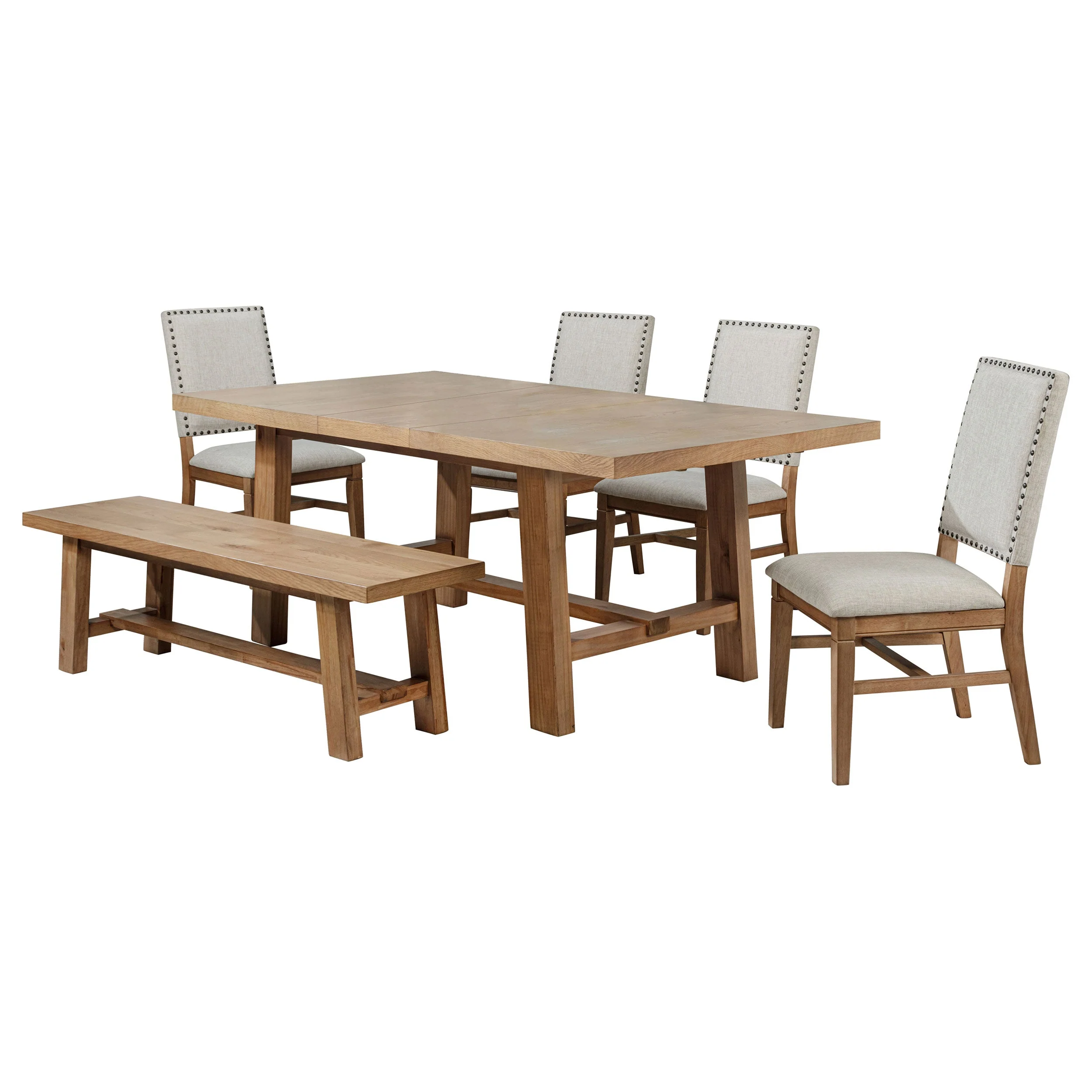 Middleton Extension Leaf Dining Set Brown and Beige - Image 5