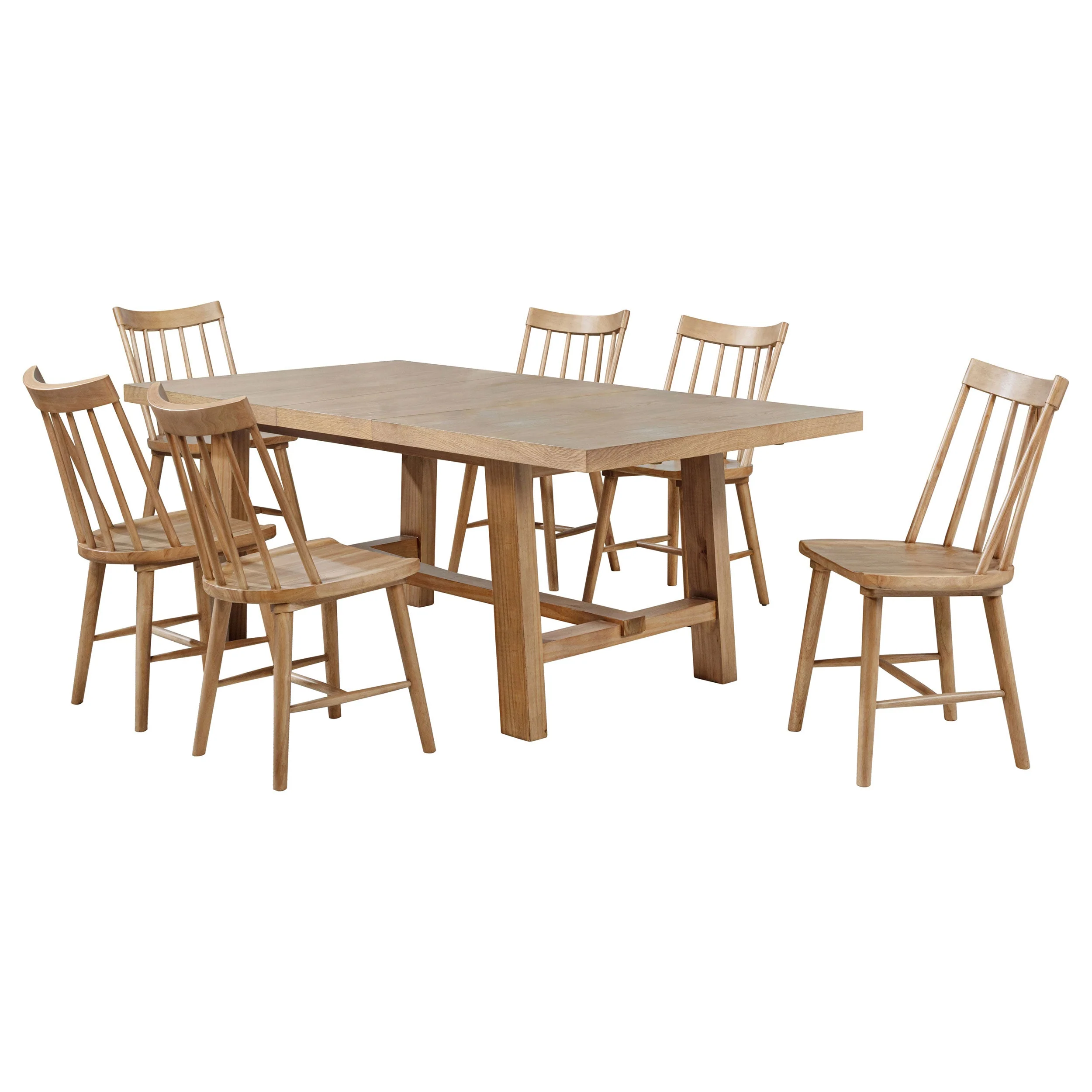 Middleton Extension Leaf Dining Set Natural Brown - Image 6
