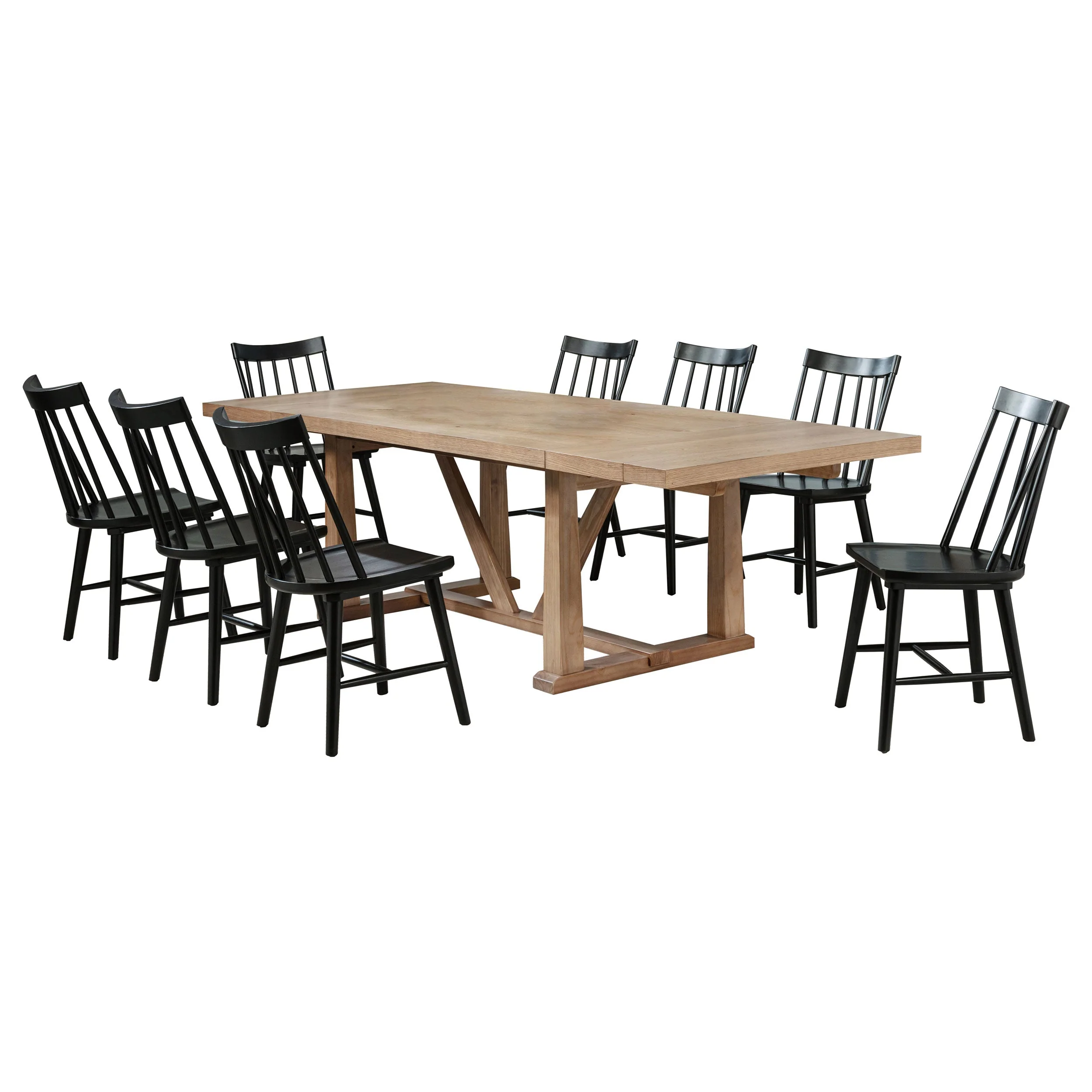 Middleton Extension Leaf Dining Set Brown - Image 8