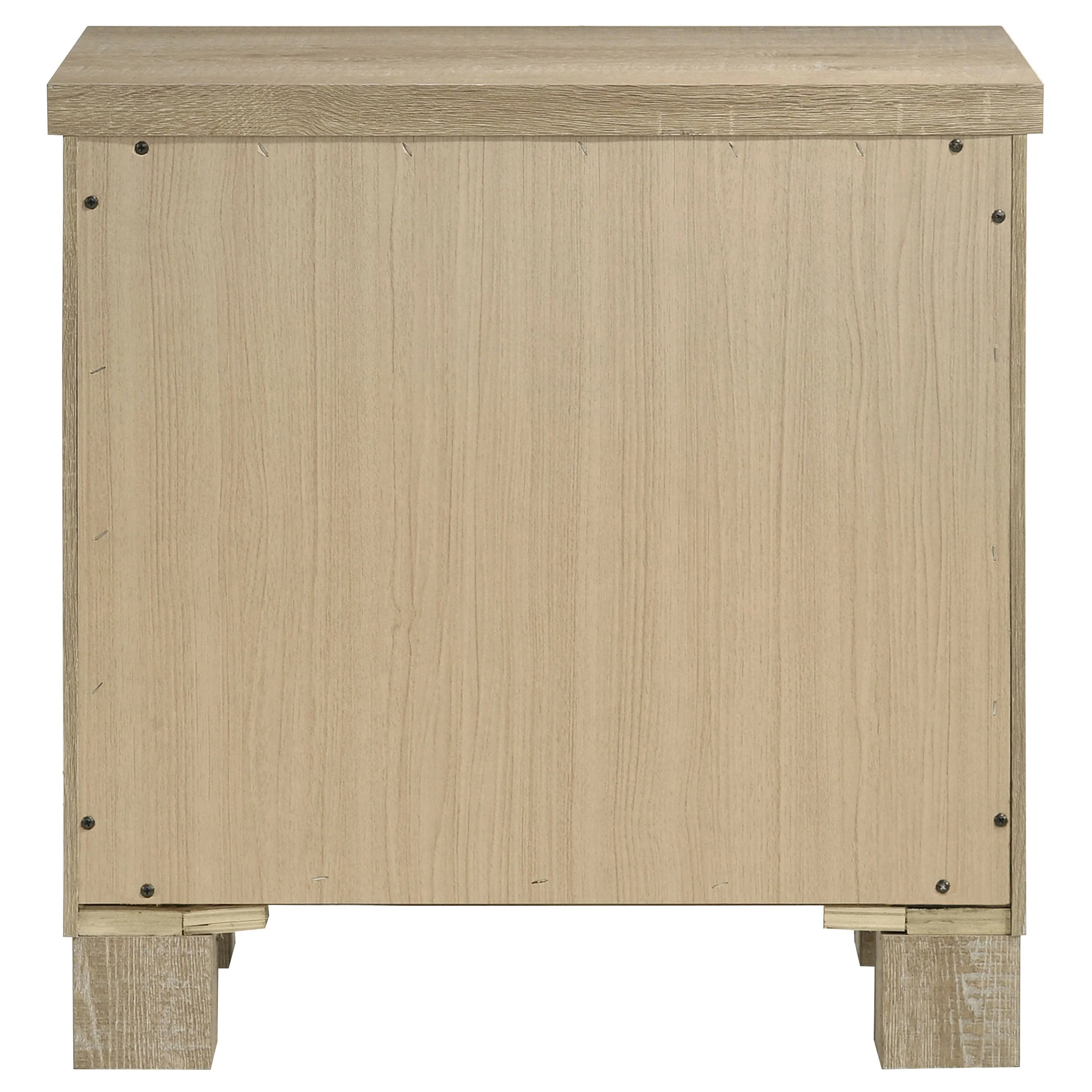 Oakglen 2-drawer Nightstand Bedside Table Weathered Oak - Image 8