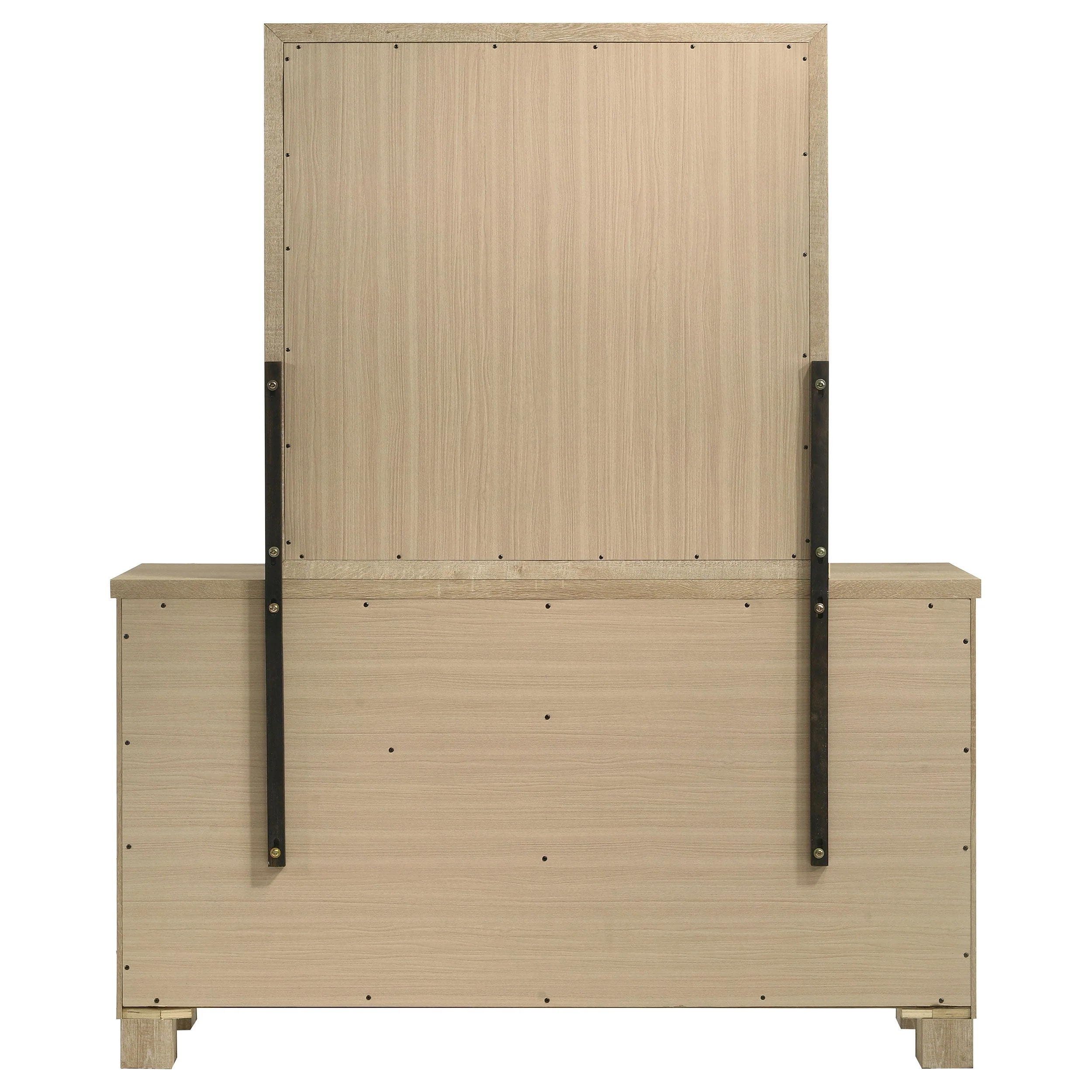 Oakglen 6-drawer Bedroom Dresser and Mirror Weathered Oak - Image 8