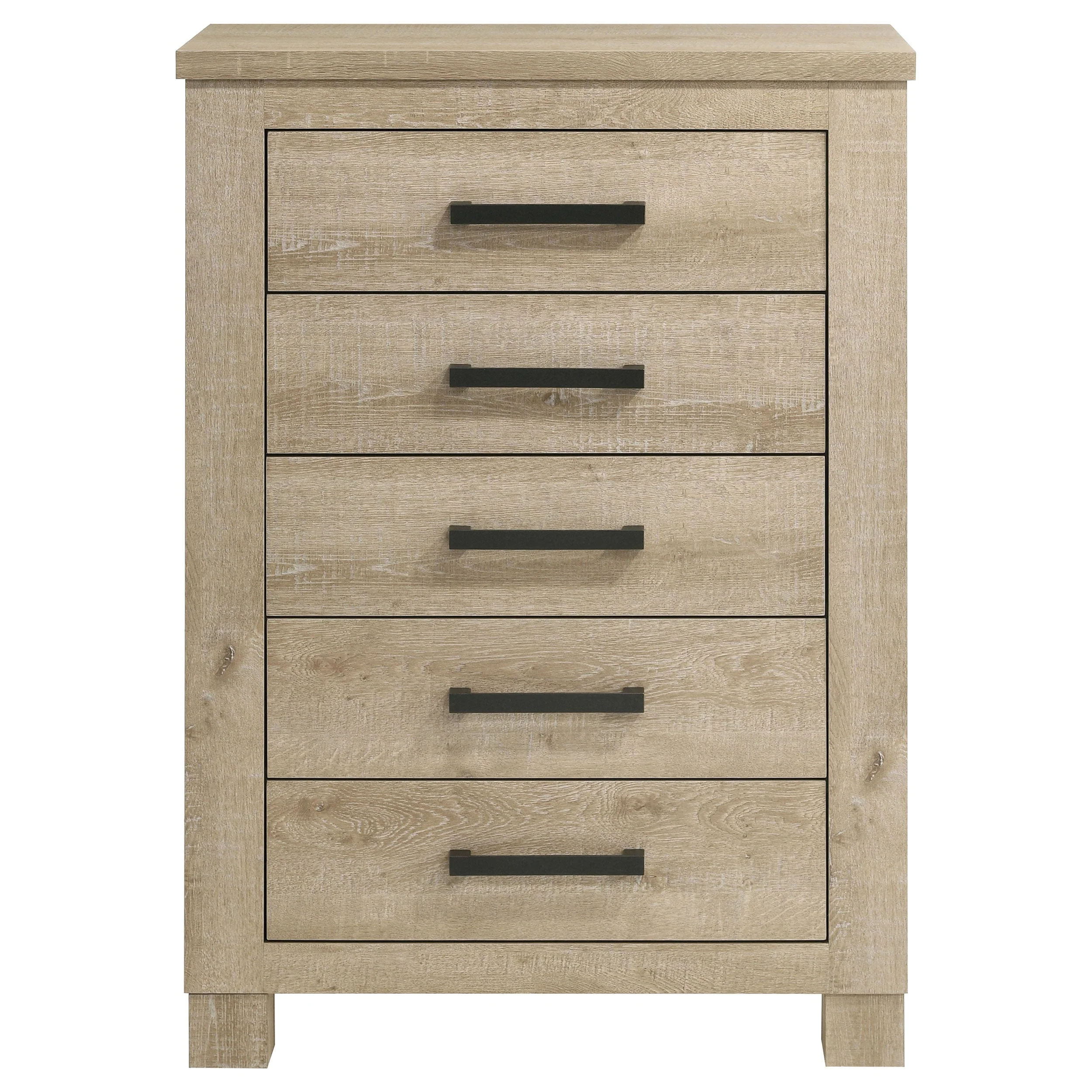 Oakglen 5-drawer Bedroom Chest of Drawers Weathered Oak - Image 4