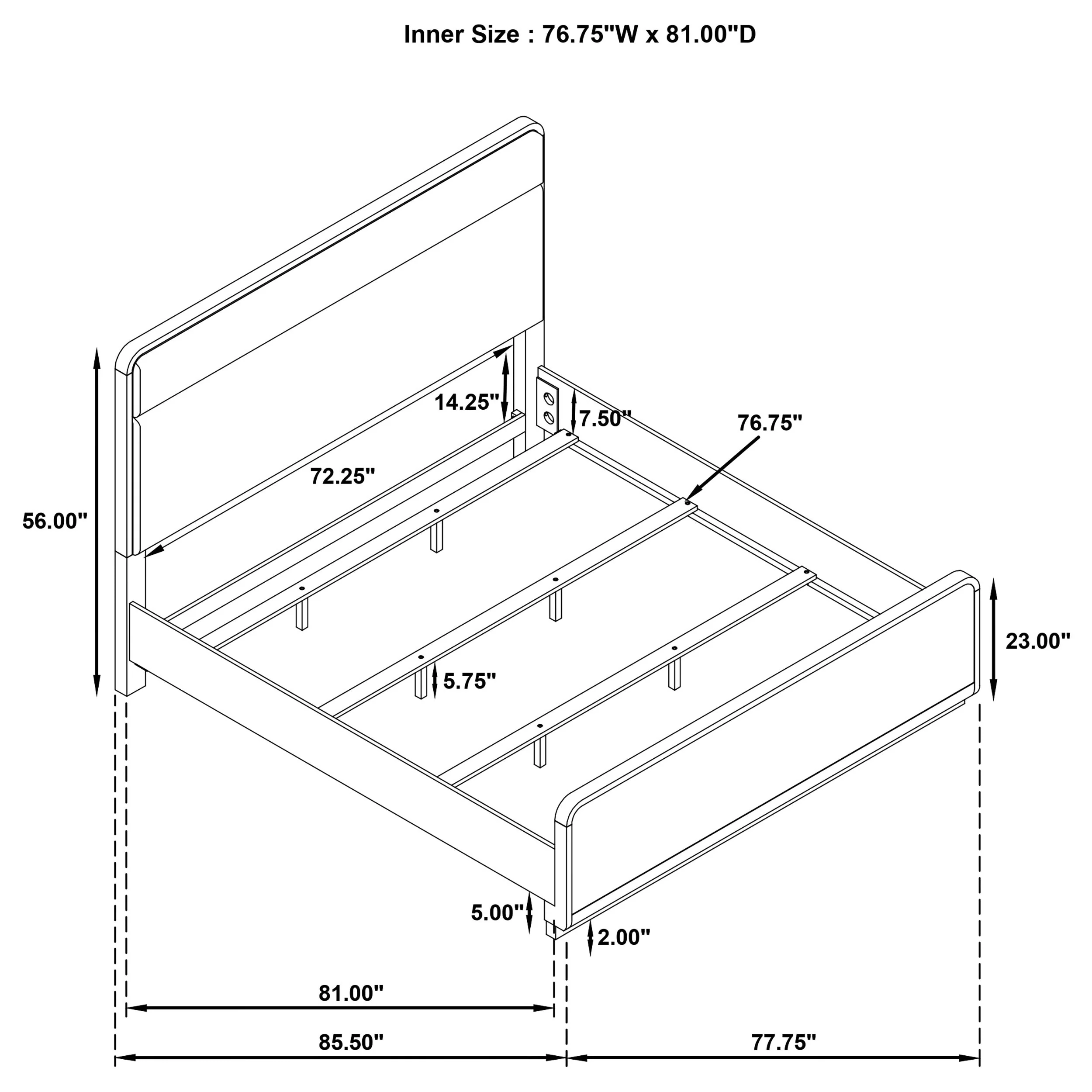 Ladera 56-inch Panel Bed Light Elm - Image 35