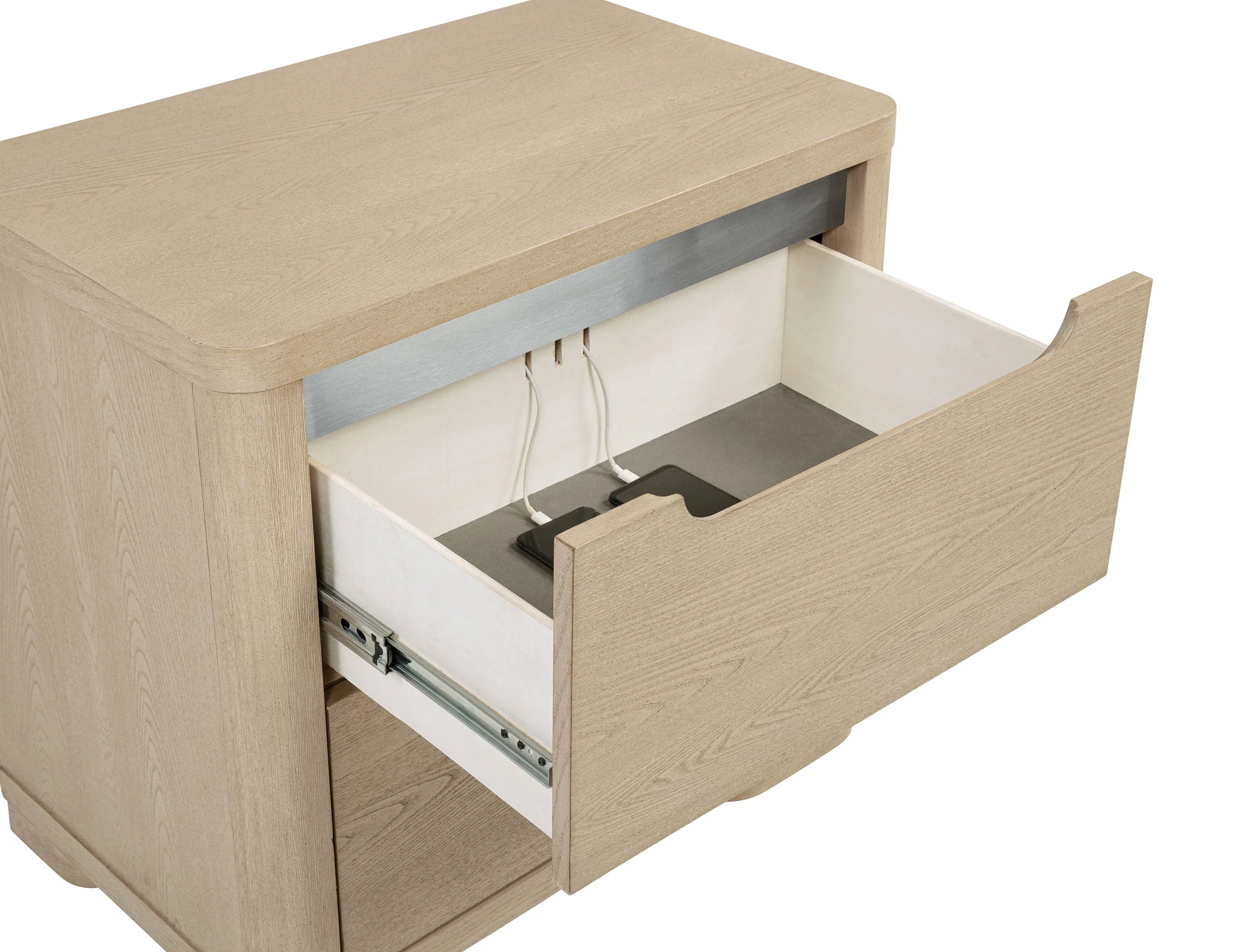 Ladera 2-drawer Nightstand Bedside Table Light Elm - Image 11