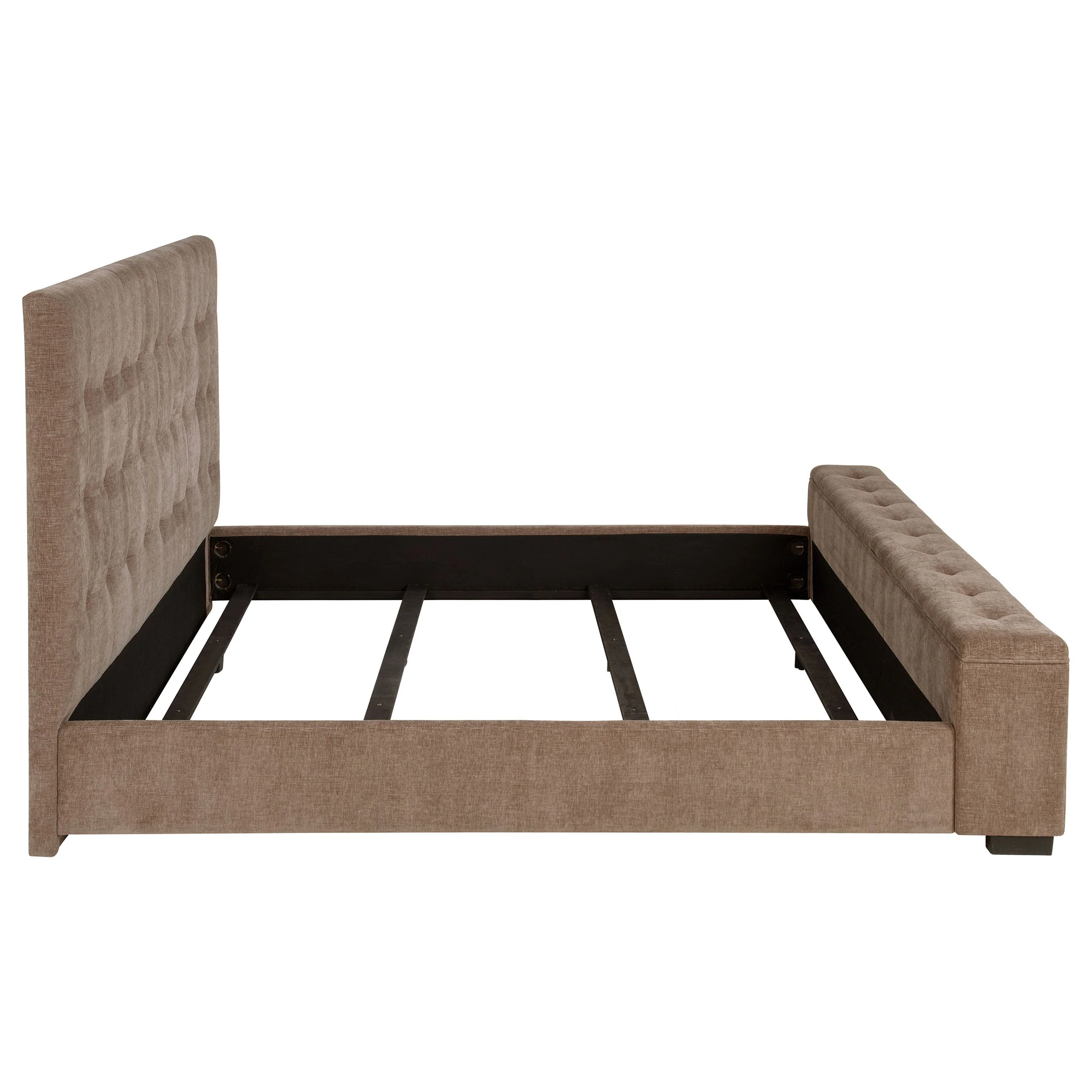 Senna Upholstered Audio Flame Visualizer Bed Brown - Image 21
