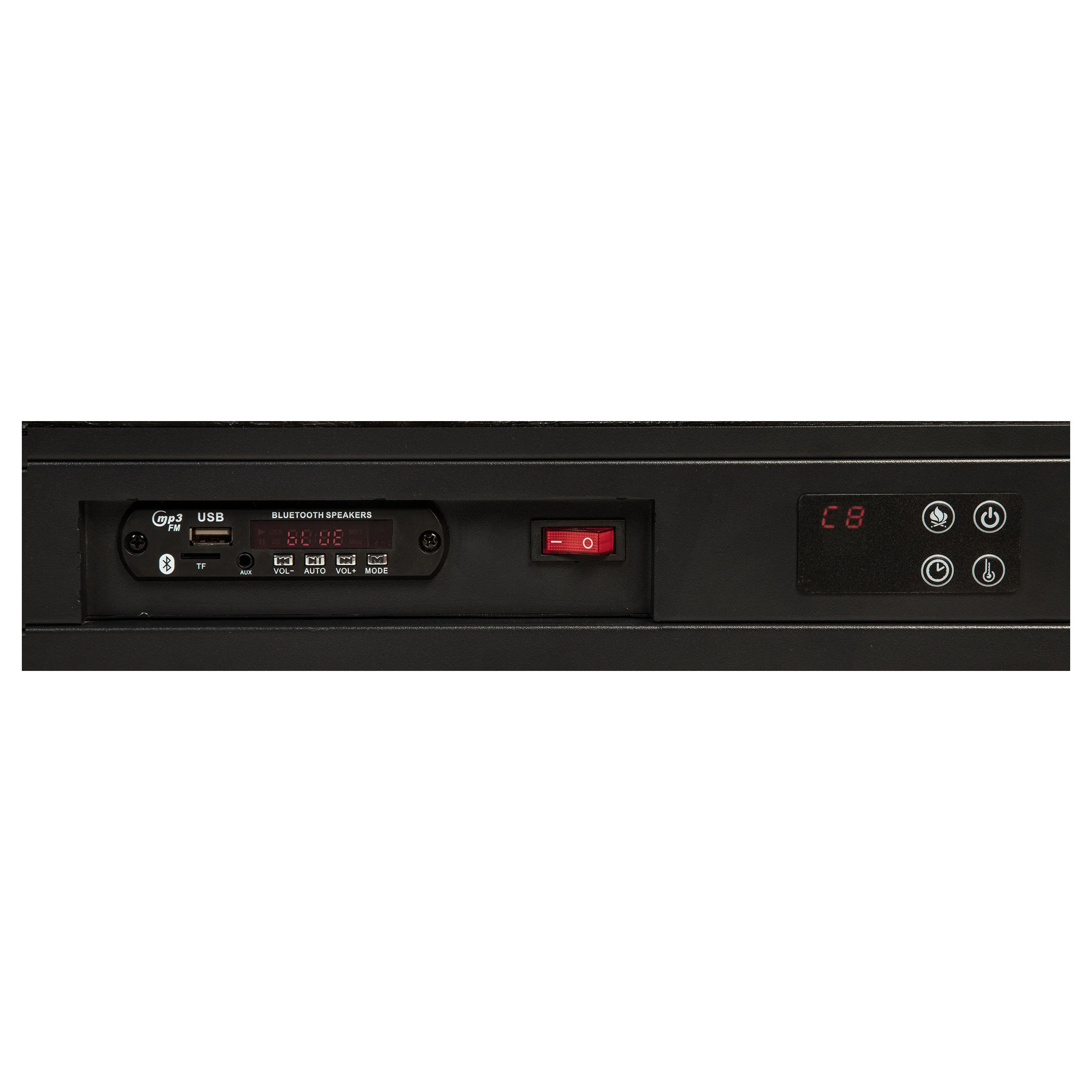 Senna Upholstered Audio Flame Visualizer Bed Brown - Image 28