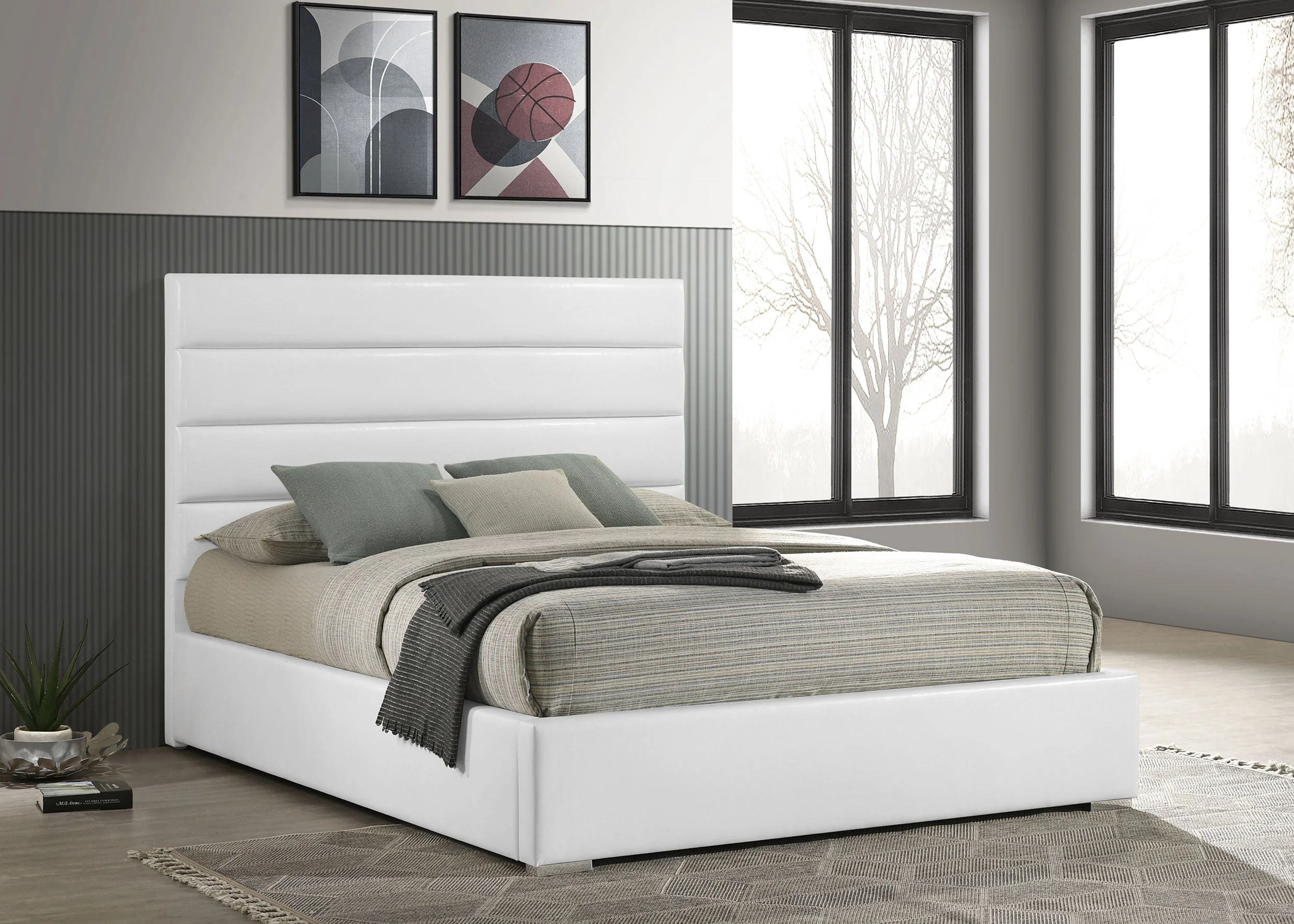 Felicity 53-inch Upholstered Platform Bed - Image 11
