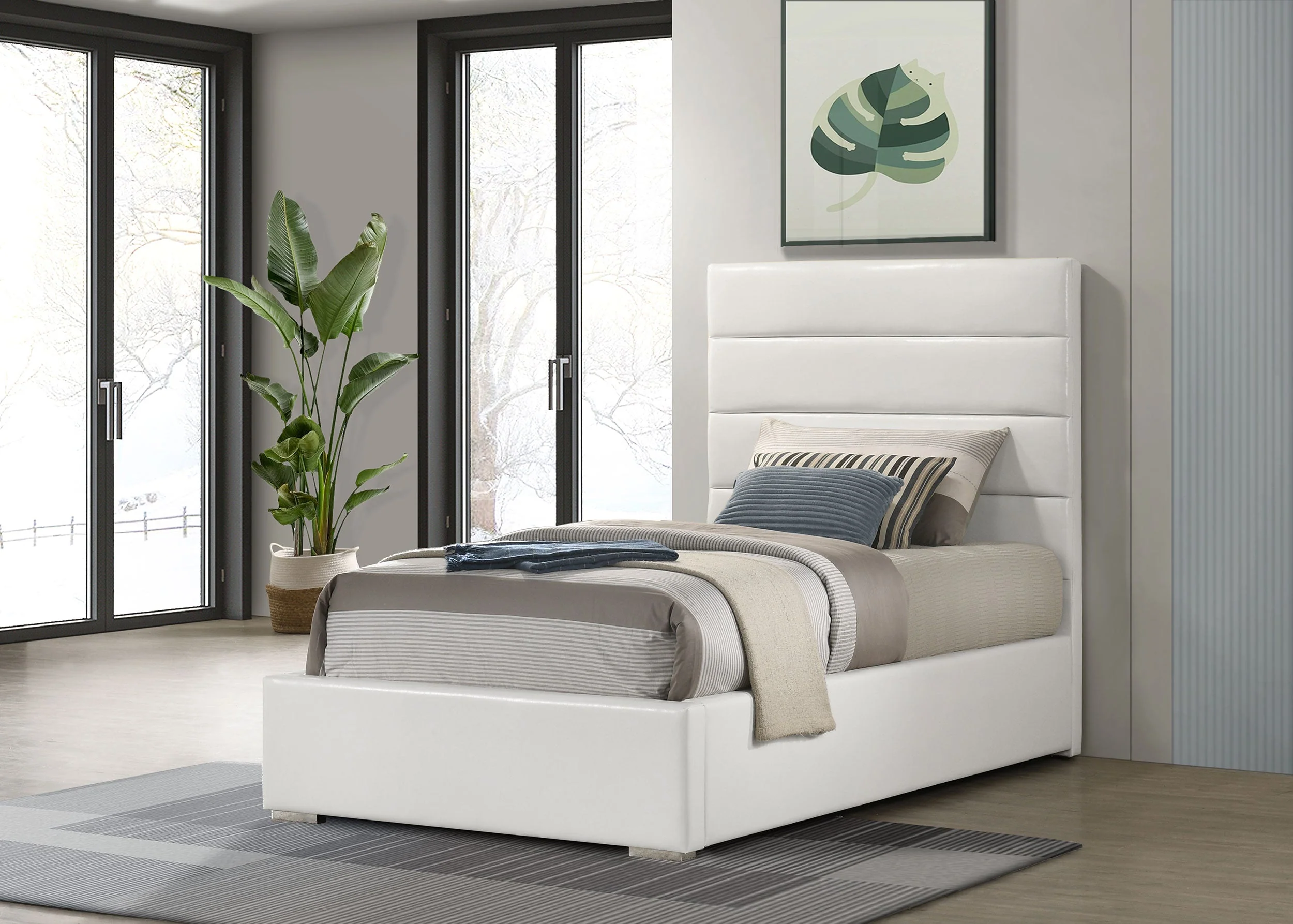 Felicity 53-inch Upholstered Platform Bed - Image 15