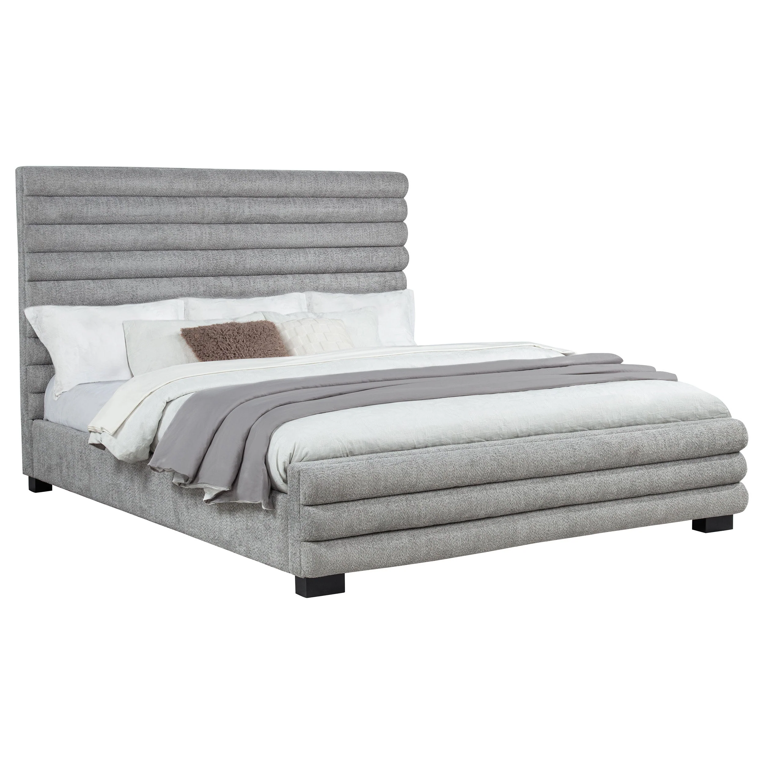 Patricia 58-inch Boucle Upholstered Bed Grey - Image 12