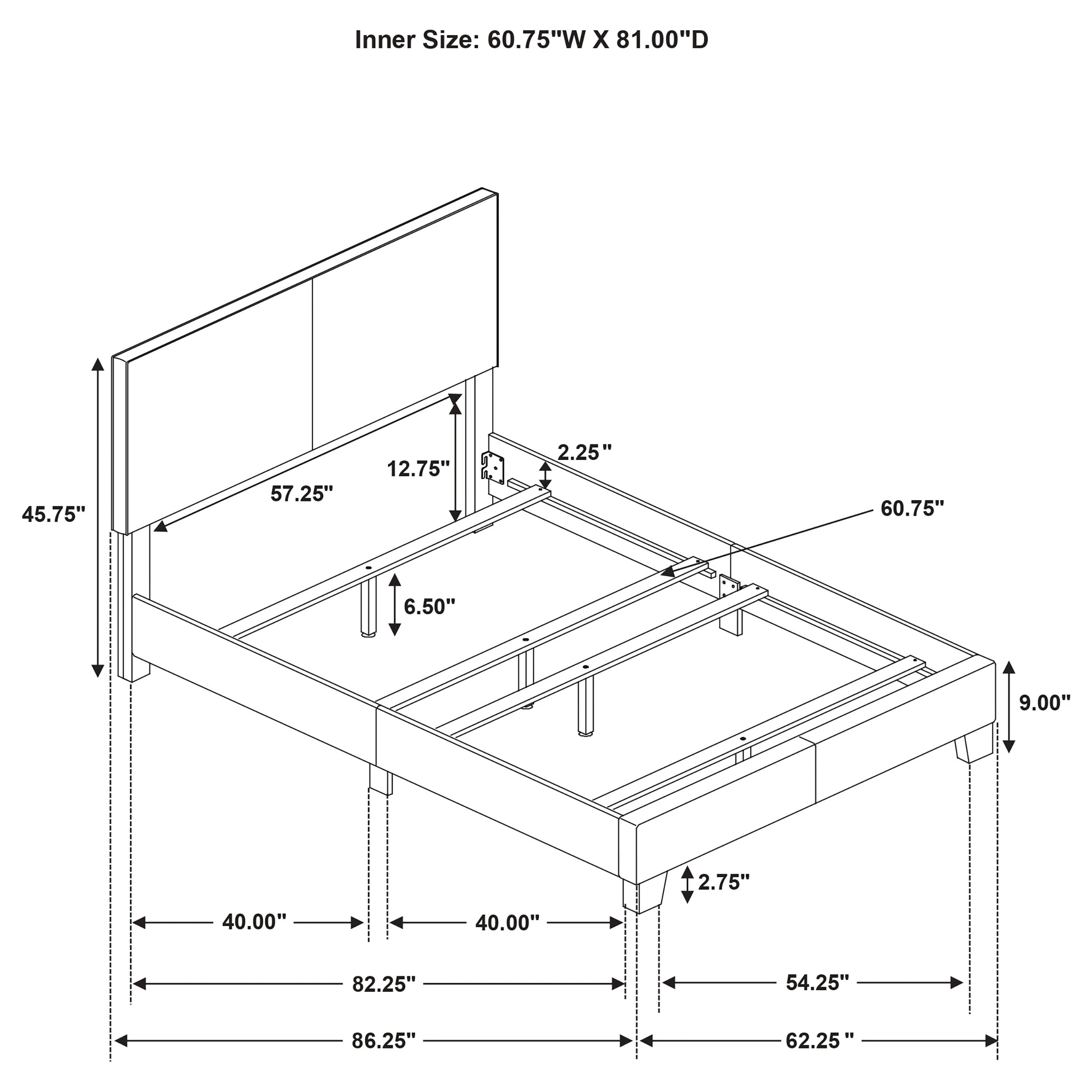Dorian Fabric Upholstered Panel Bed - Image 81