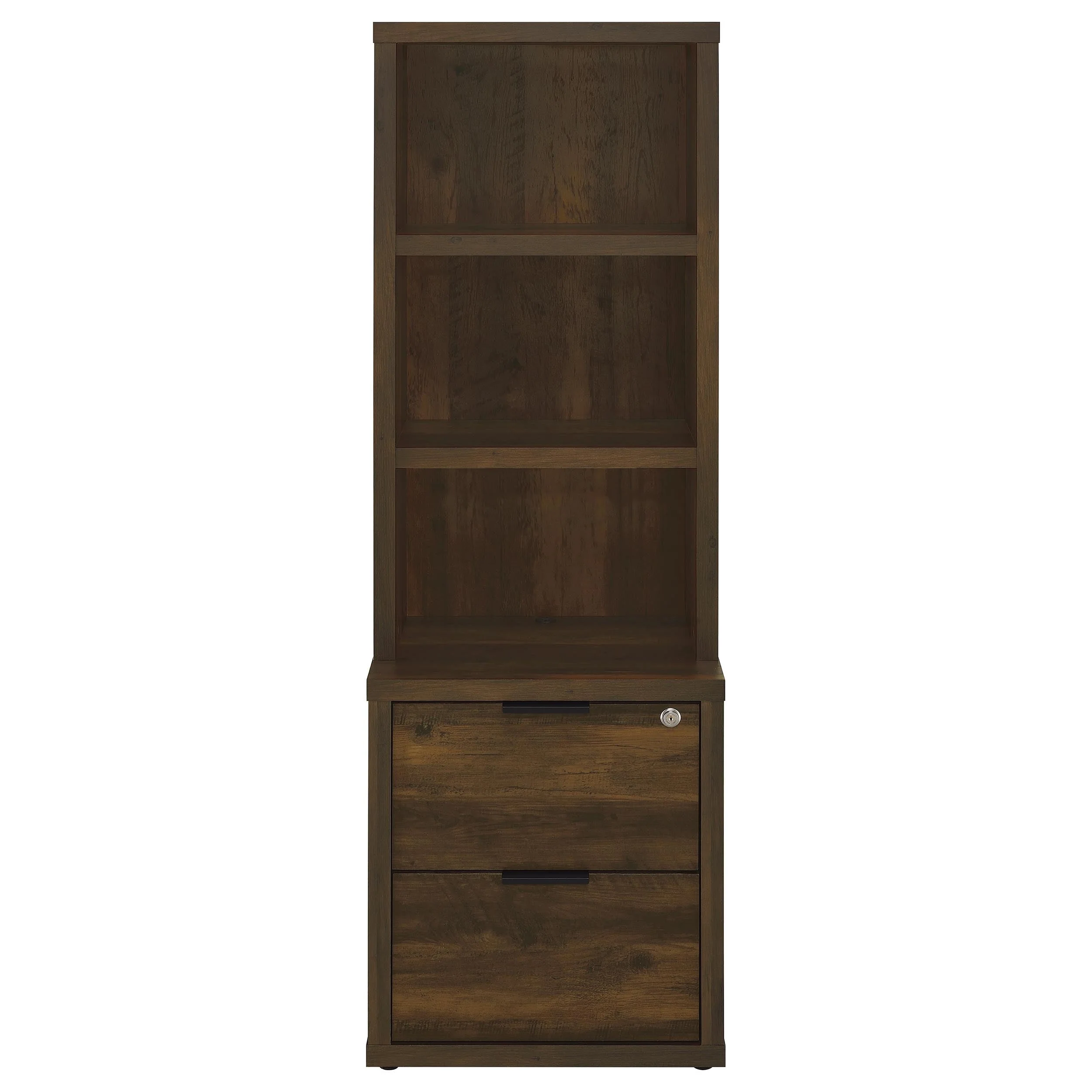 Westpark 3-shelf Bookcase USB and Lockable Drawer - Image 14