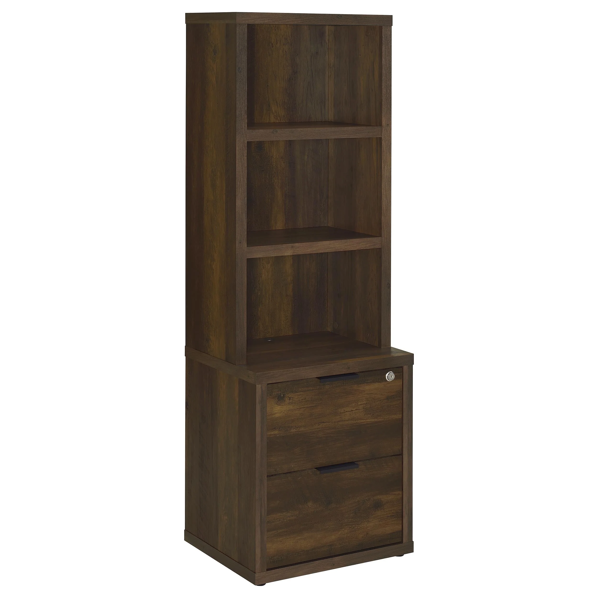 Westpark 3-shelf Bookcase USB and Lockable Drawer - Image 5
