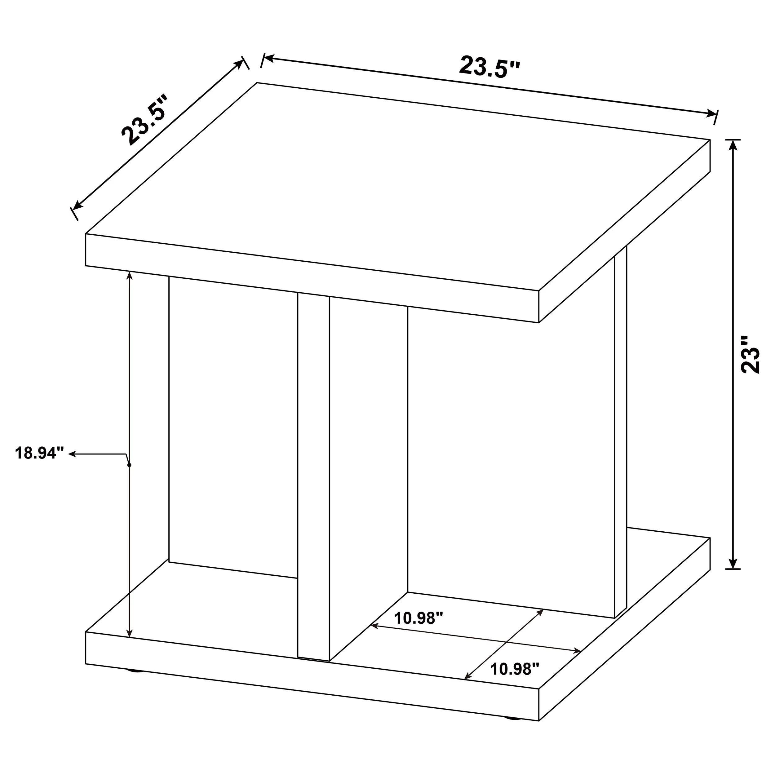 Cortona Square Engineered Wood End Side Table Mango - Image 7