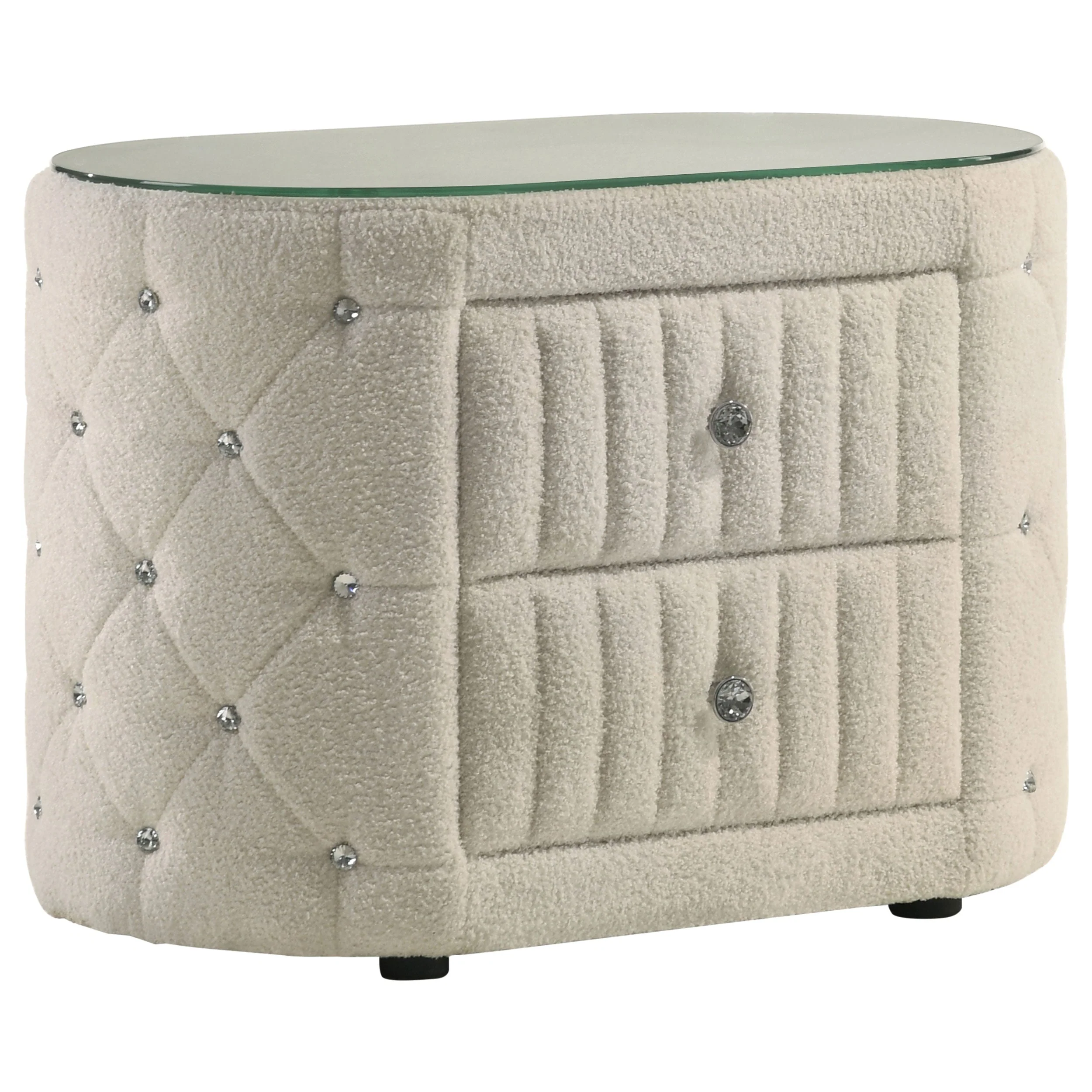Sonya Upholstered Bedroom Set Ivory - Image 26
