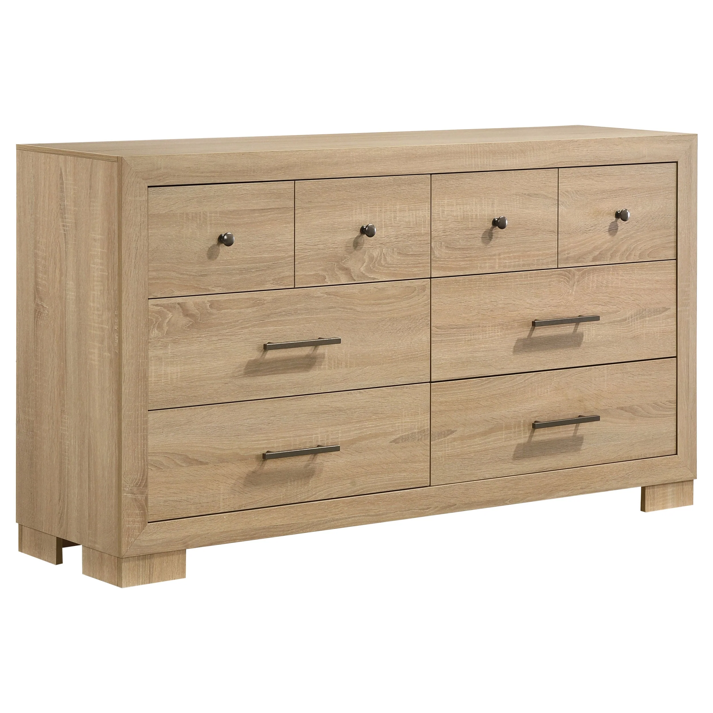 Arielle 6-drawer Bedroom Dresser Cabinet Light Oak - Image 2