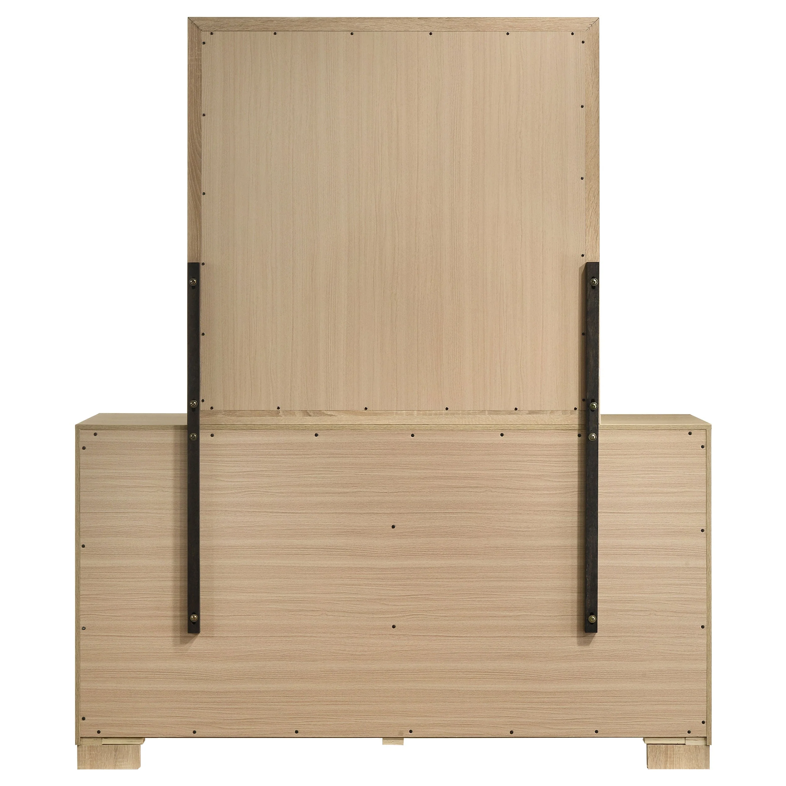 Arielle 6-drawer Bedroom Dresser with Mirror Light Oak - Image 6