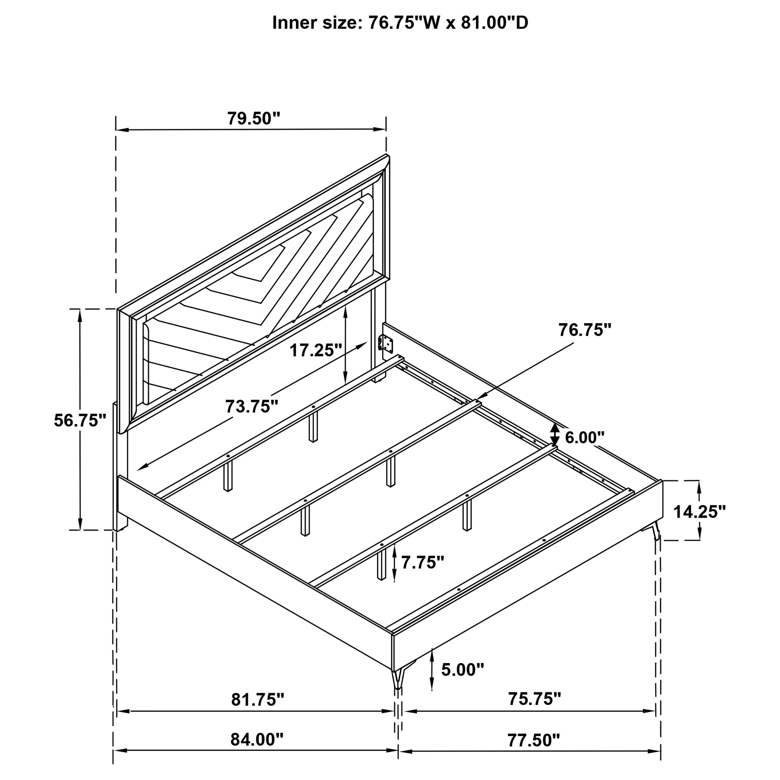 Cassia LED Panel Bed High Gloss - Image 24
