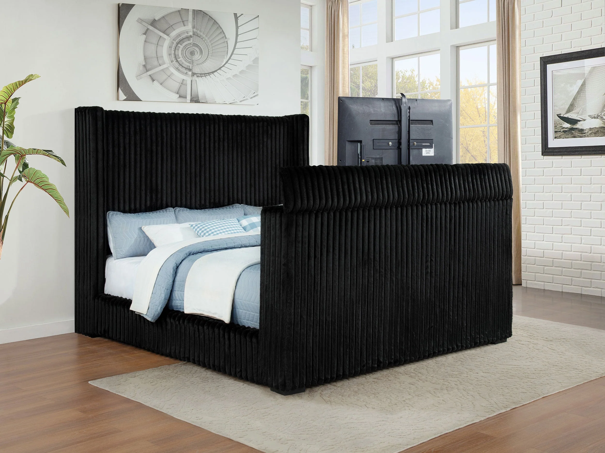 Centergrove Upholstered Wingback TV Bed - Image 12