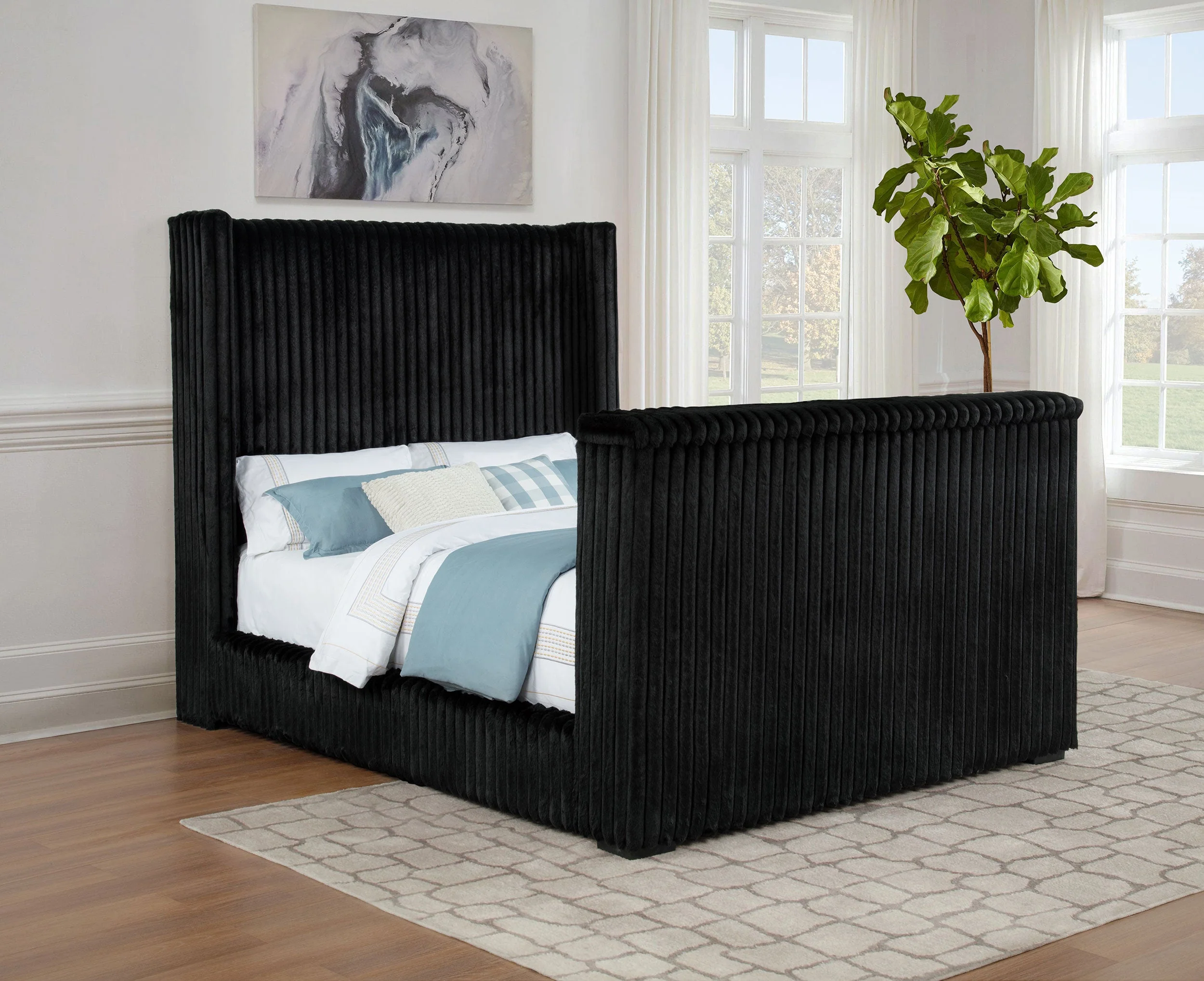 Centergrove Upholstered Wingback TV Bed - Image 7