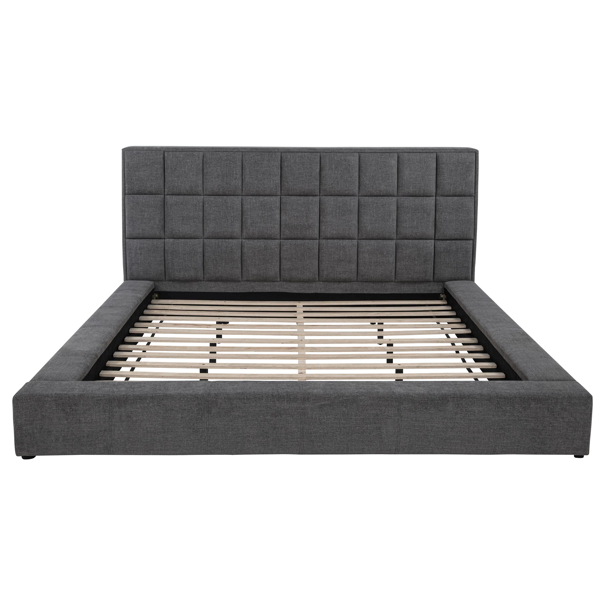 Dreux Upholstered Panel Platform Bed - Image 41