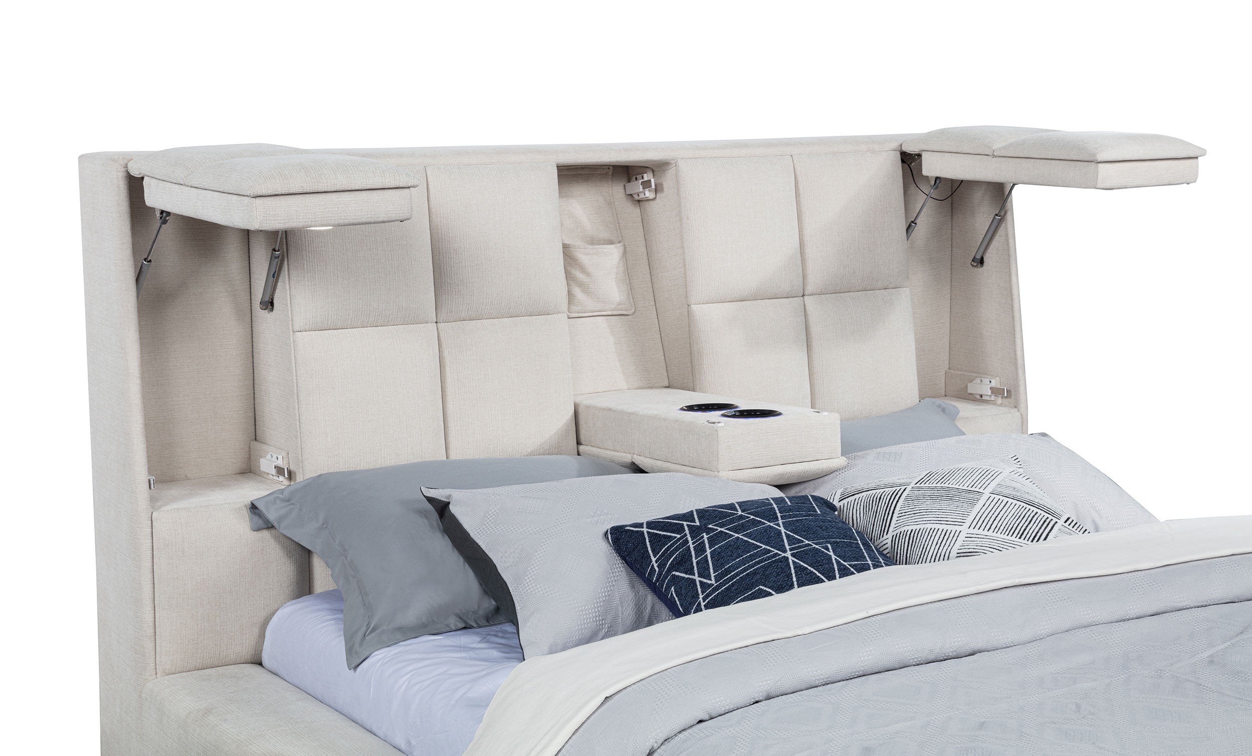 Dreux Upholstered Panel Platform Bed - Image 67