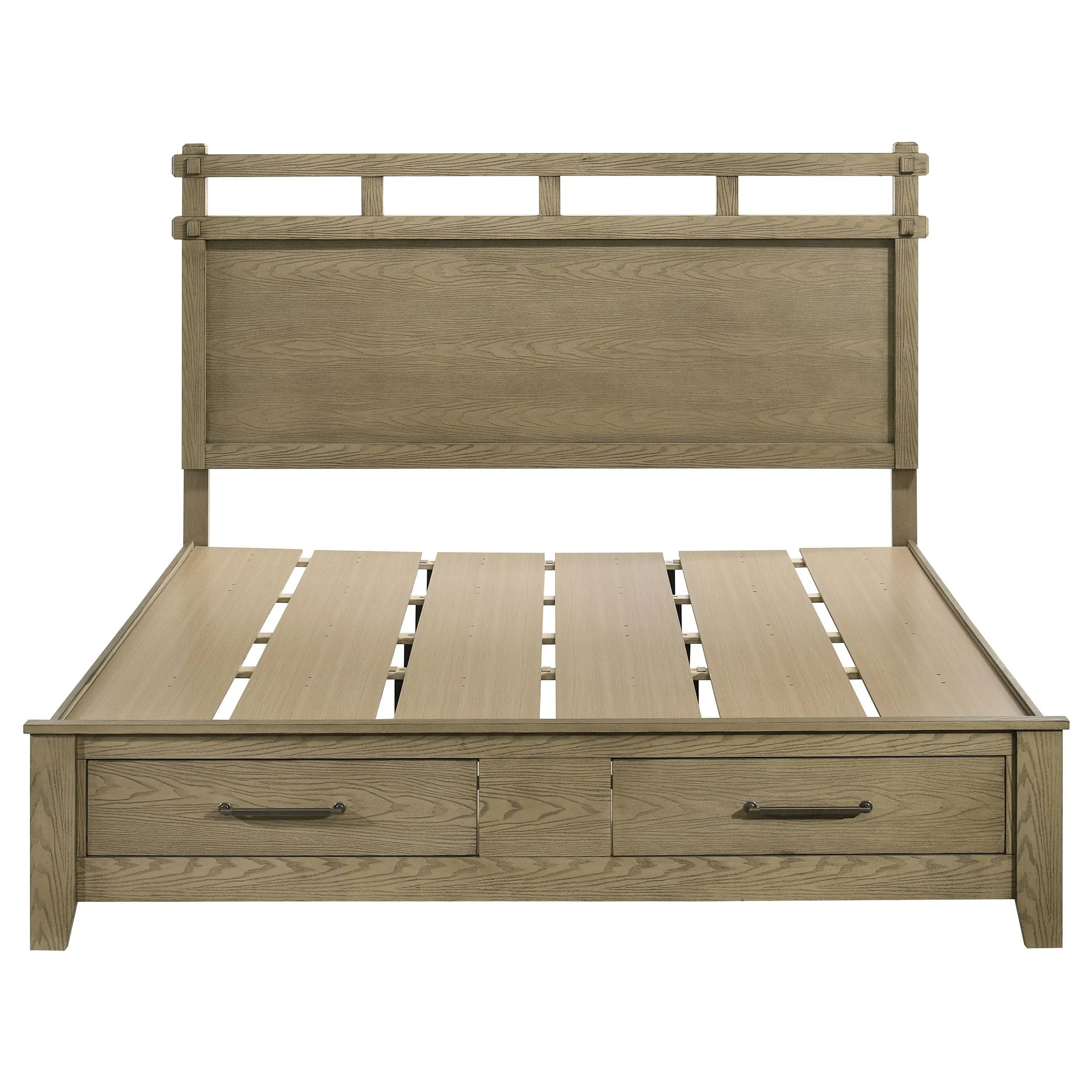 Hazlewood 59-inch Panel Storage Bed Vineyard Oak - Image 10