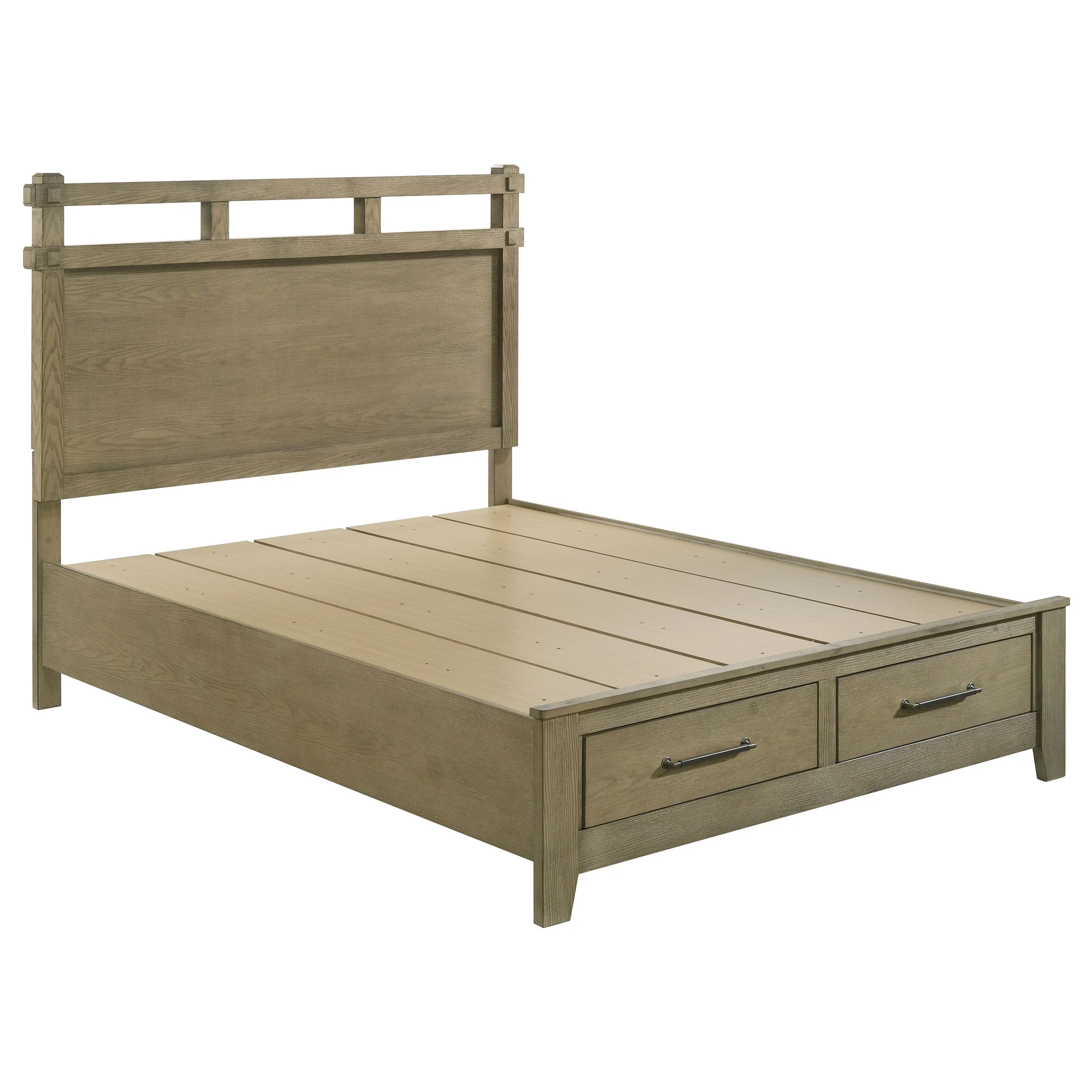 Hazlewood 59-inch Panel Storage Bed Vineyard Oak - Image 3