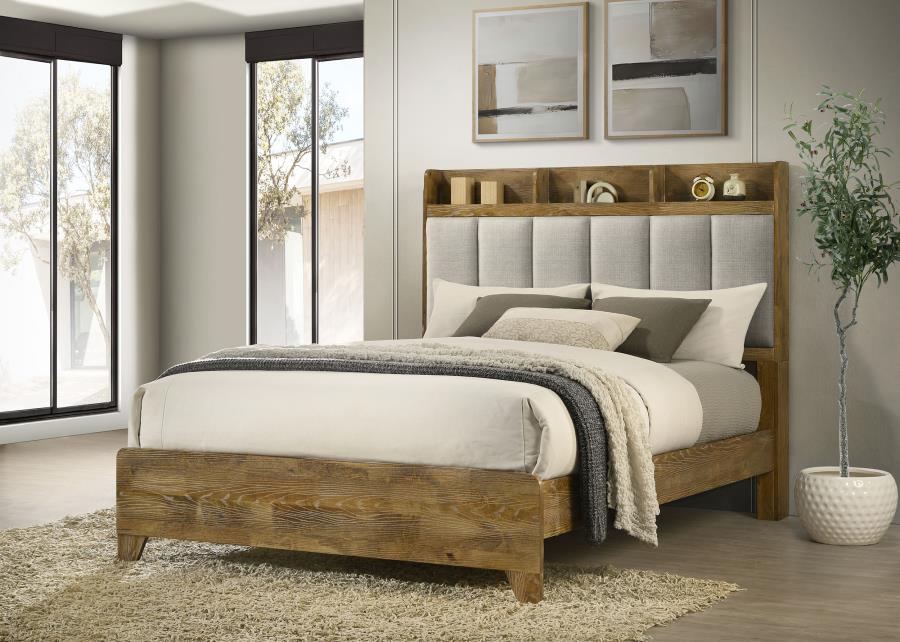 Henderson 57-inch Bookcase Panel Bed Medium Oak - Image 2