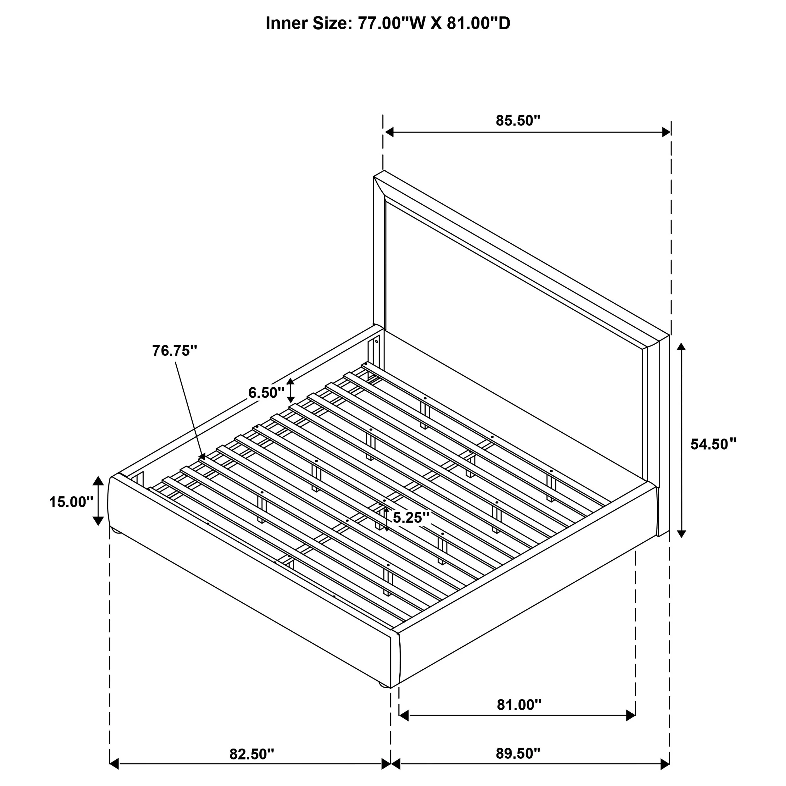Lawson 54-inch Upholstered Platform Bed - Image 56