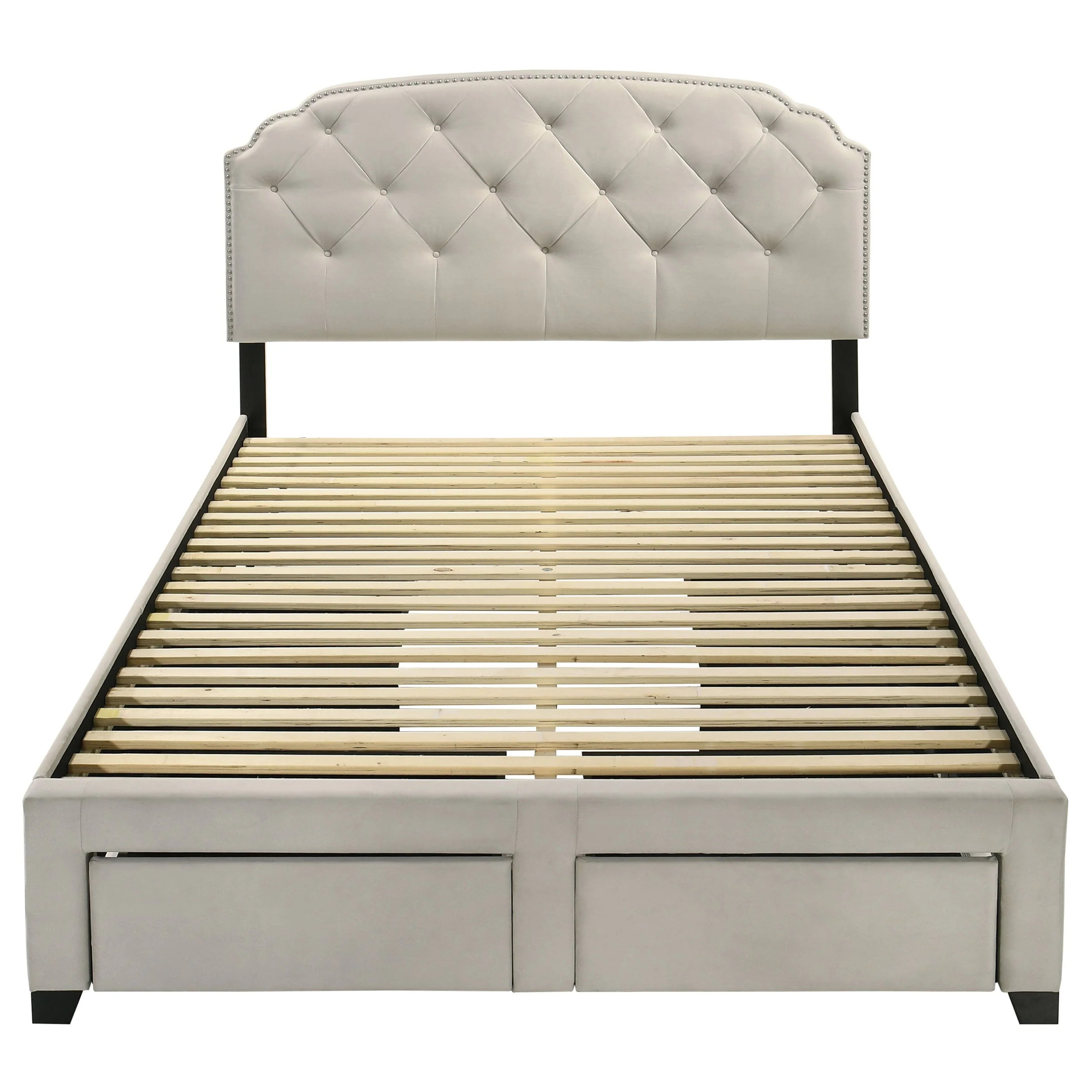 Marianna 4-drawer Upholstered Storage Bed Cream - Image 22