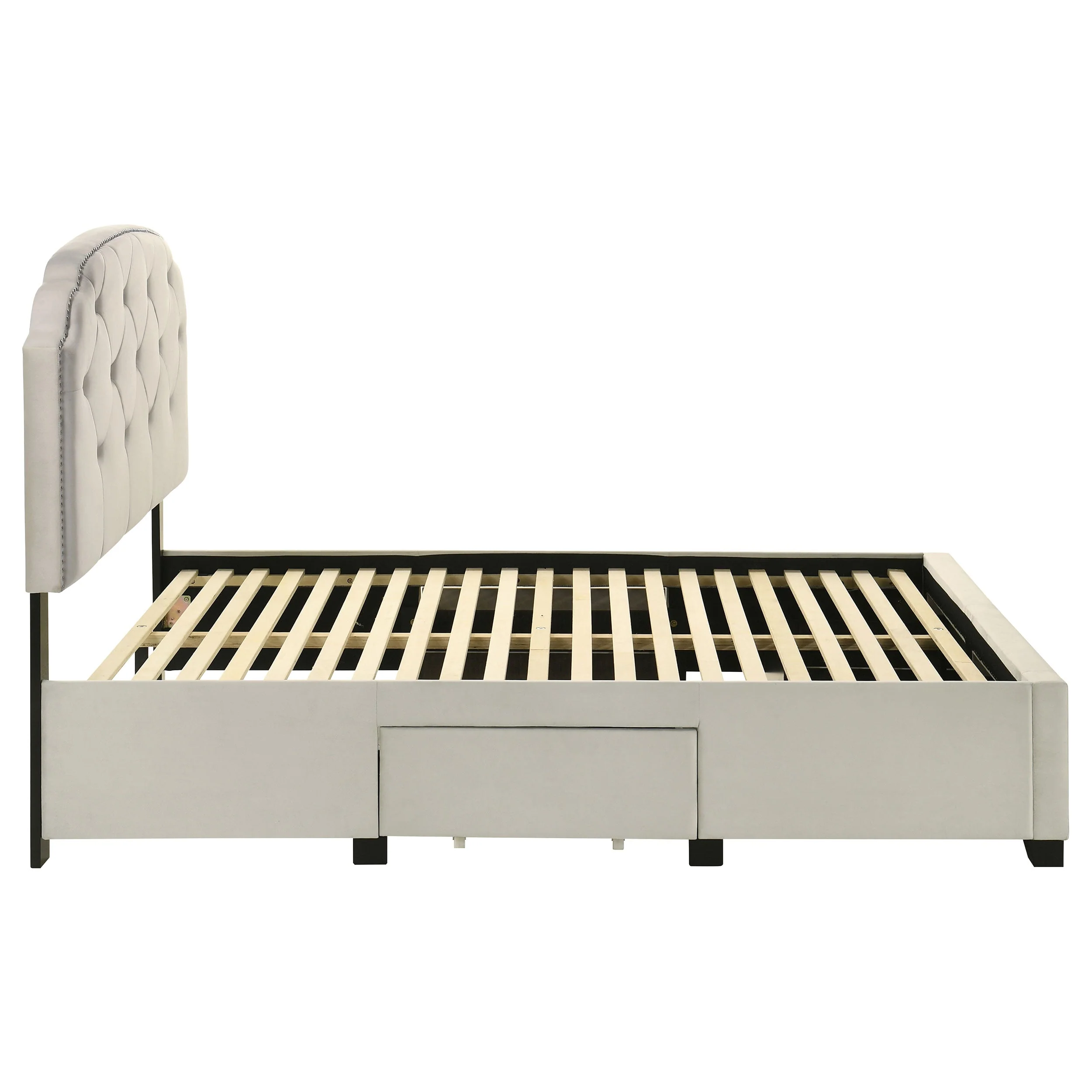 Marianna 4-drawer Upholstered Storage Bed Cream - Image 33