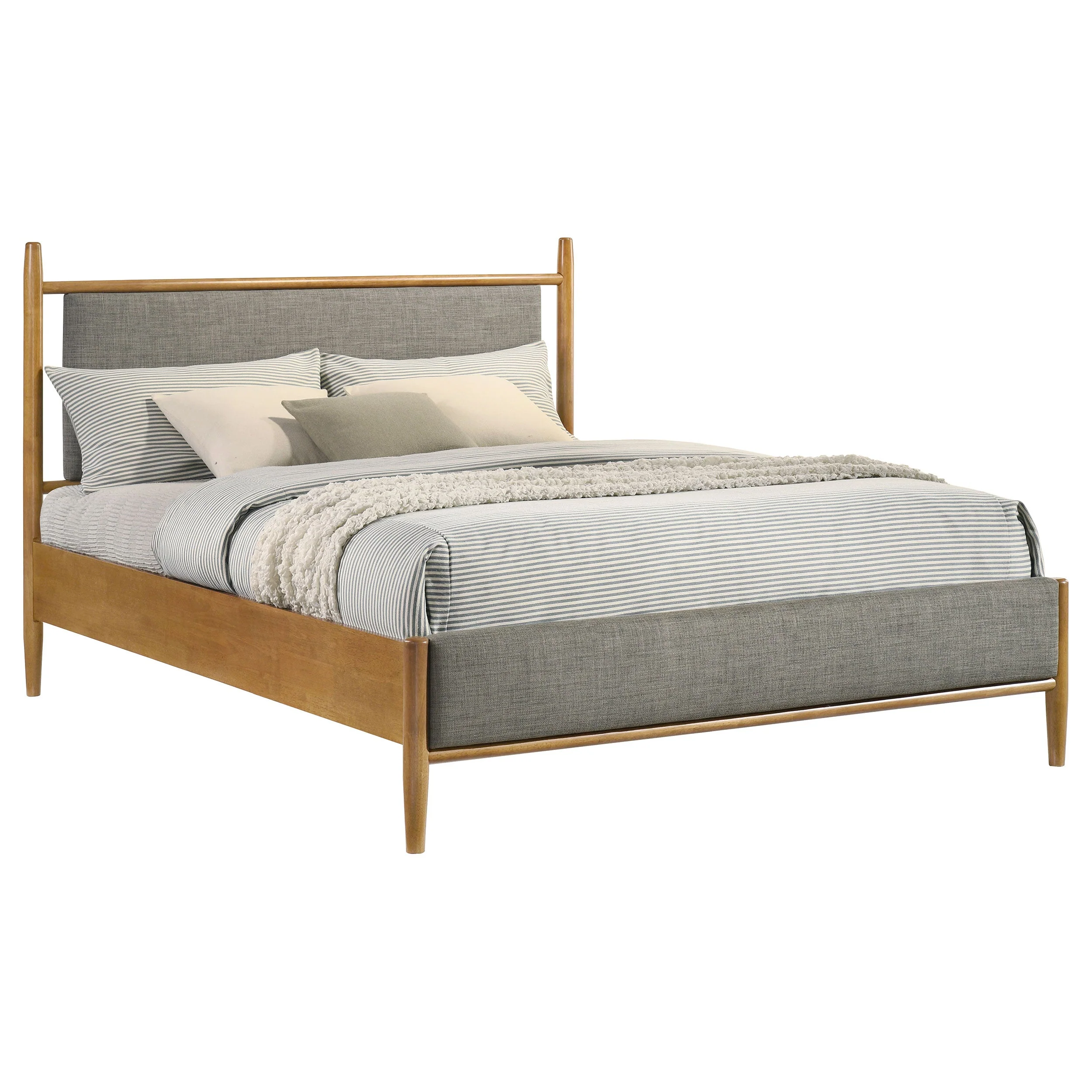 Mason 46-inch Panel Platform Bed Grey and Light Brown - Image 13