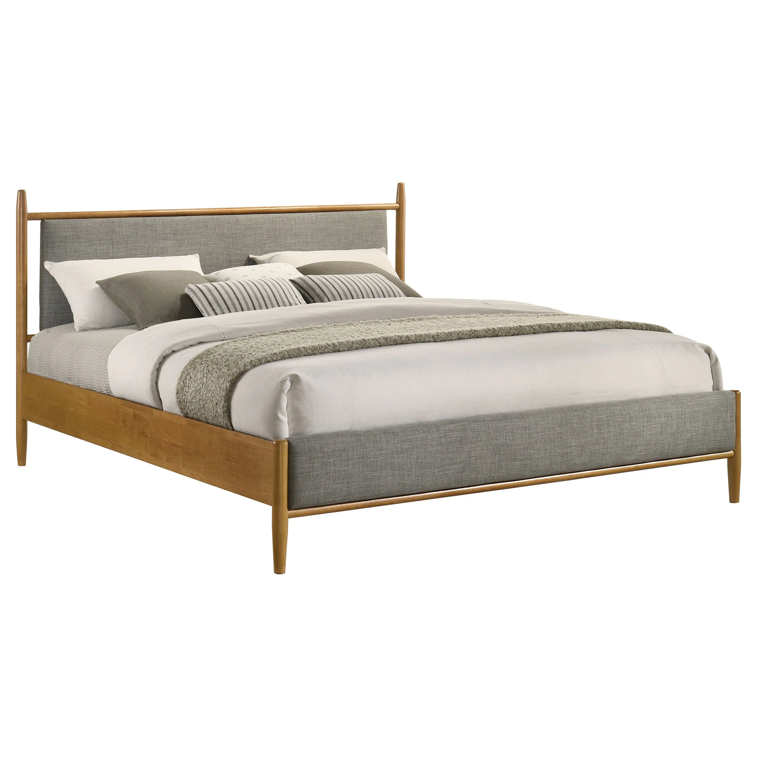 Mason 46-inch Panel Platform Bed Grey and Light Brown - Image 14