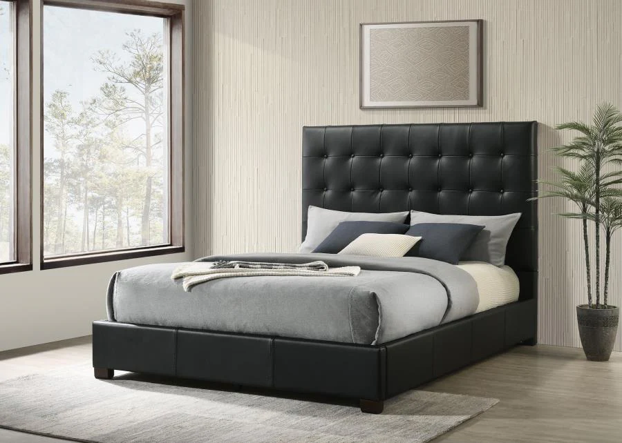 Medley Genuine Leather Panel Platform Bed - Image 2