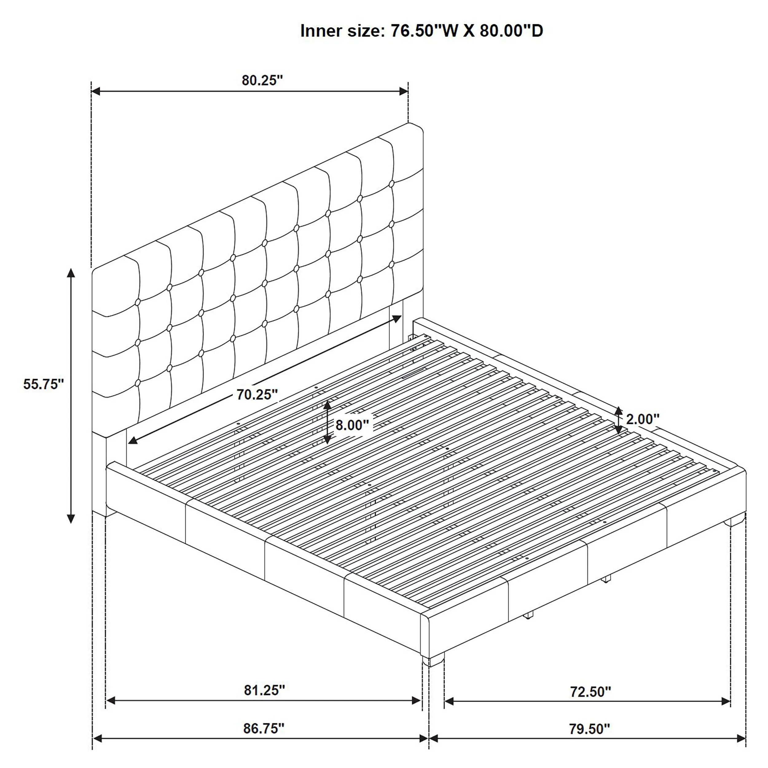 Medley Genuine Leather Panel Platform Bed - Image 38