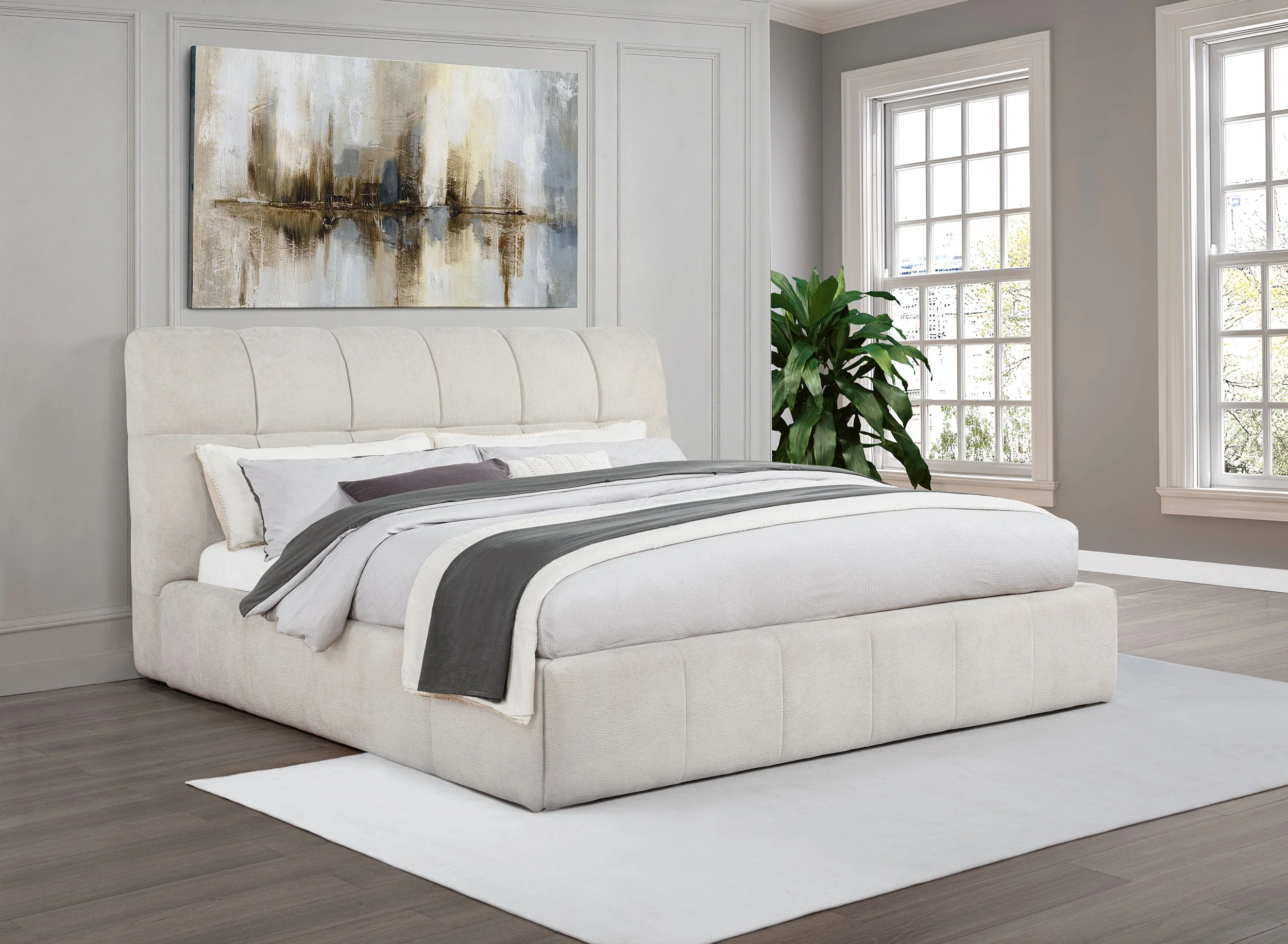 Nollet 48-inch Upholstered Panel Platform Bed - Image 15