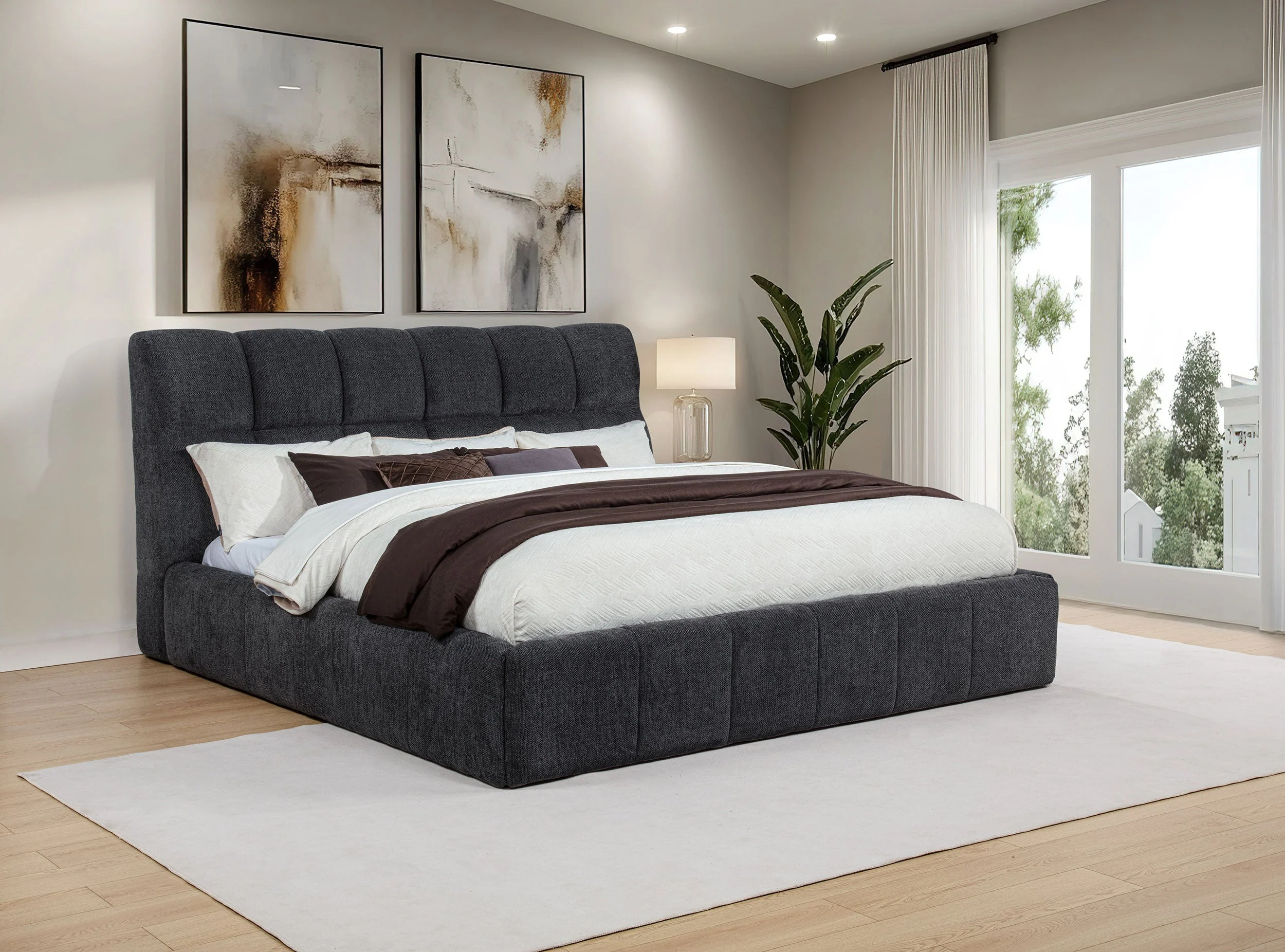 Nollet 48-inch Upholstered Panel Platform Bed - Image 17
